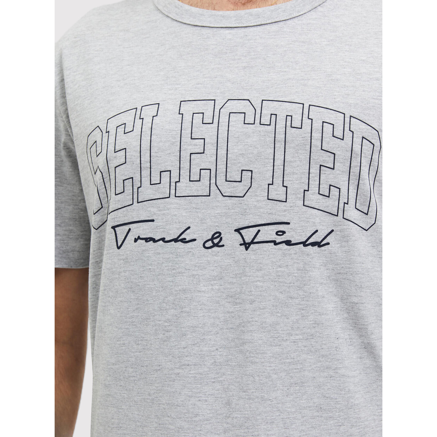 Selected Homme T-Shirt Bene 16085656 Šedá Regular Fit - Pepit.cz