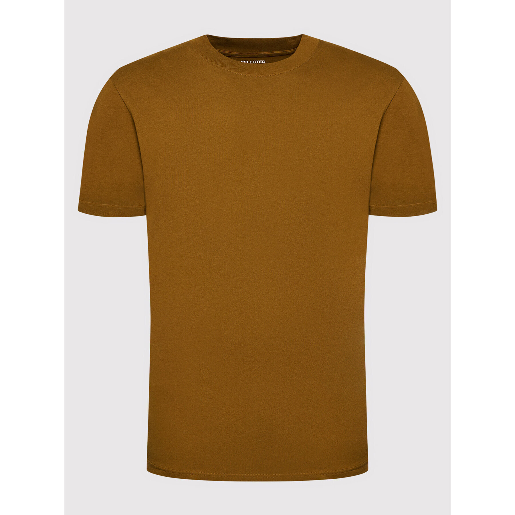 Selected Homme T-Shirt Colman 16077385 Hnědá Relaxed Fit - Pepit.cz