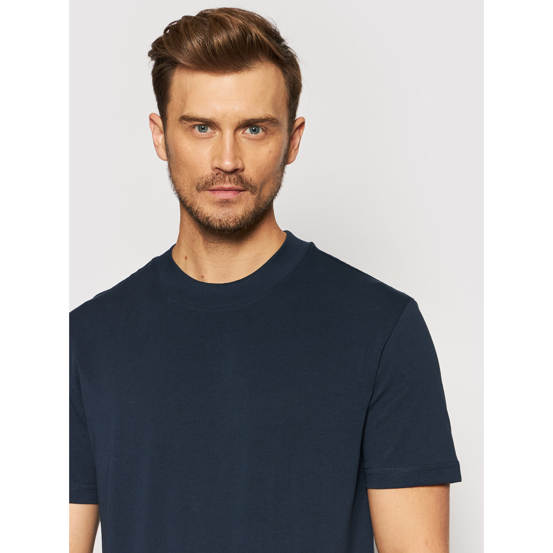 Selected Homme T-Shirt Colman 16077385 Tmavomodrá Relaxed Fit - Pepit.cz