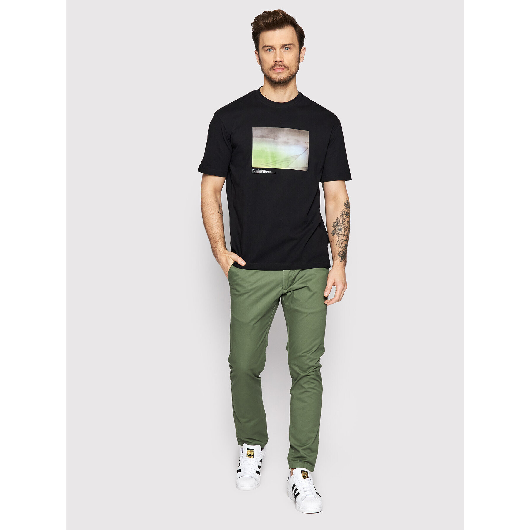 Selected Homme T-Shirt Gunther 16083376 Černá Loose Fit - Pepit.cz