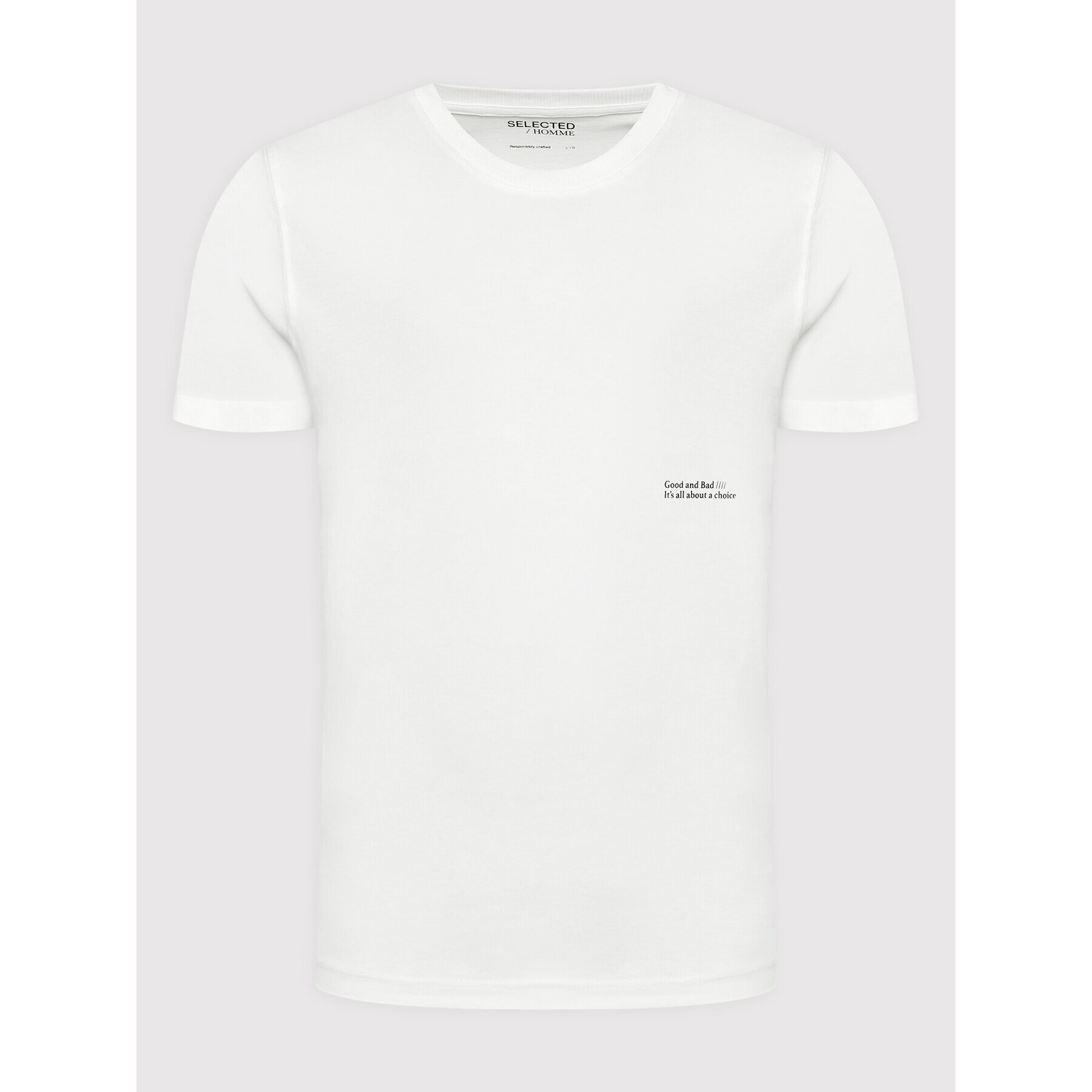 Selected Homme T-Shirt Matteo 16086243 Bílá Regular Fit - Pepit.cz