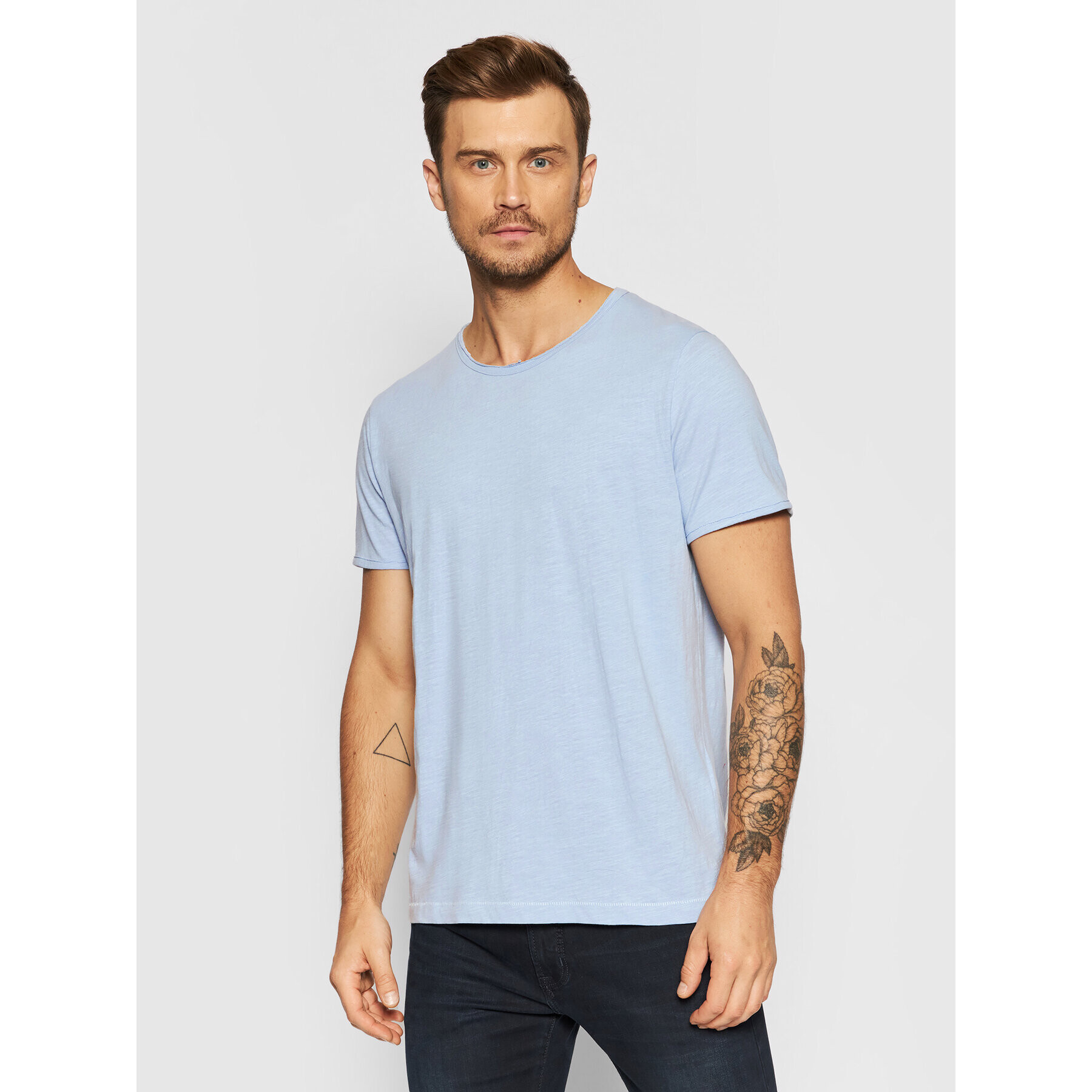 Selected Homme T-Shirt Morgan 16071775 Modrá Regular Fit - Pepit.cz