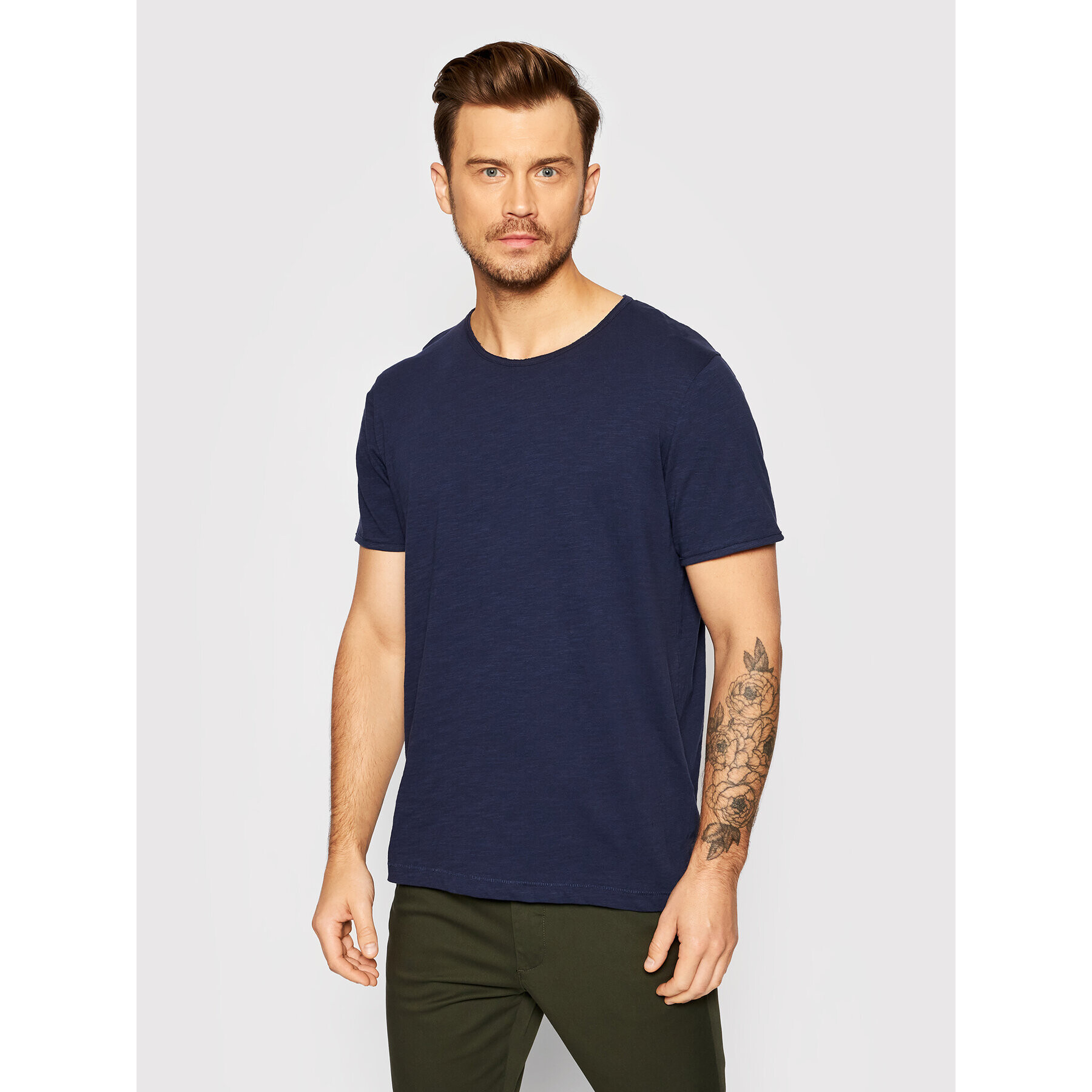 Selected Homme T-Shirt Morgan 16071775 Tmavomodrá Regular Fit - Pepit.cz