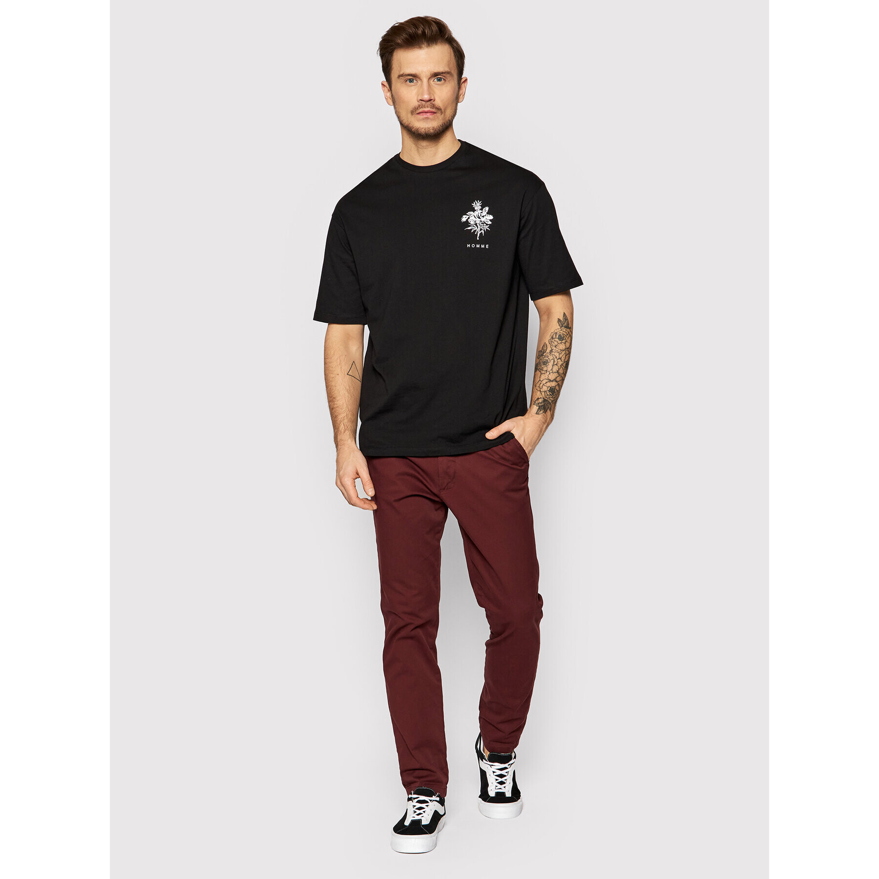 Selected Homme T-Shirt Paw 16086028 Černá Relaxed Fit - Pepit.cz