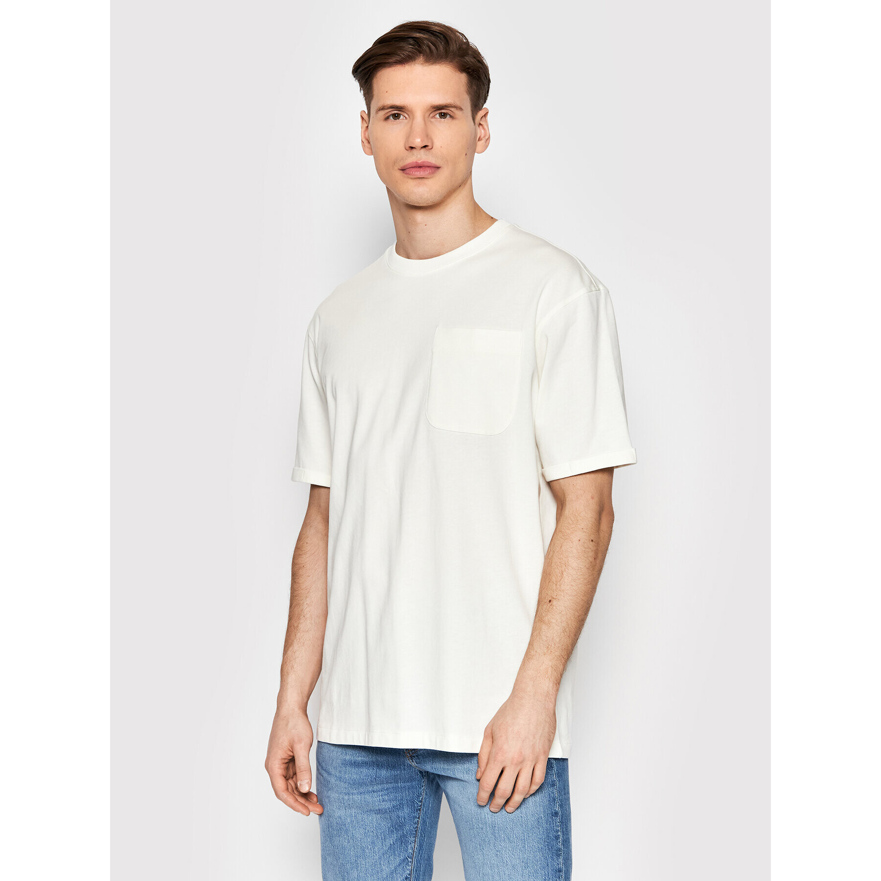 Selected Homme T-Shirt Roald 16083402 Bílá Loose Fit - Pepit.cz