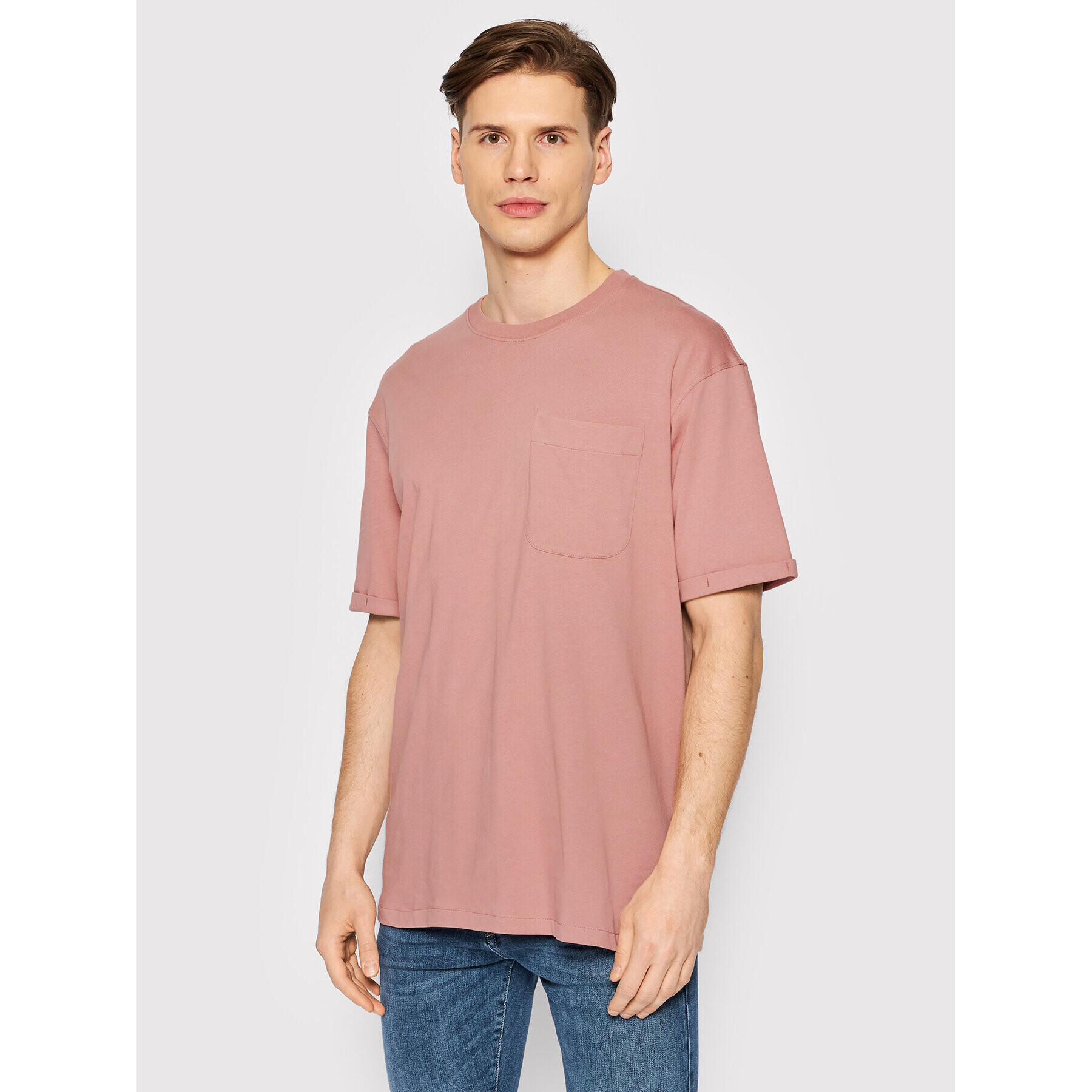 Selected Homme T-Shirt Roald 16083402 Růžová Loose Fit - Pepit.cz