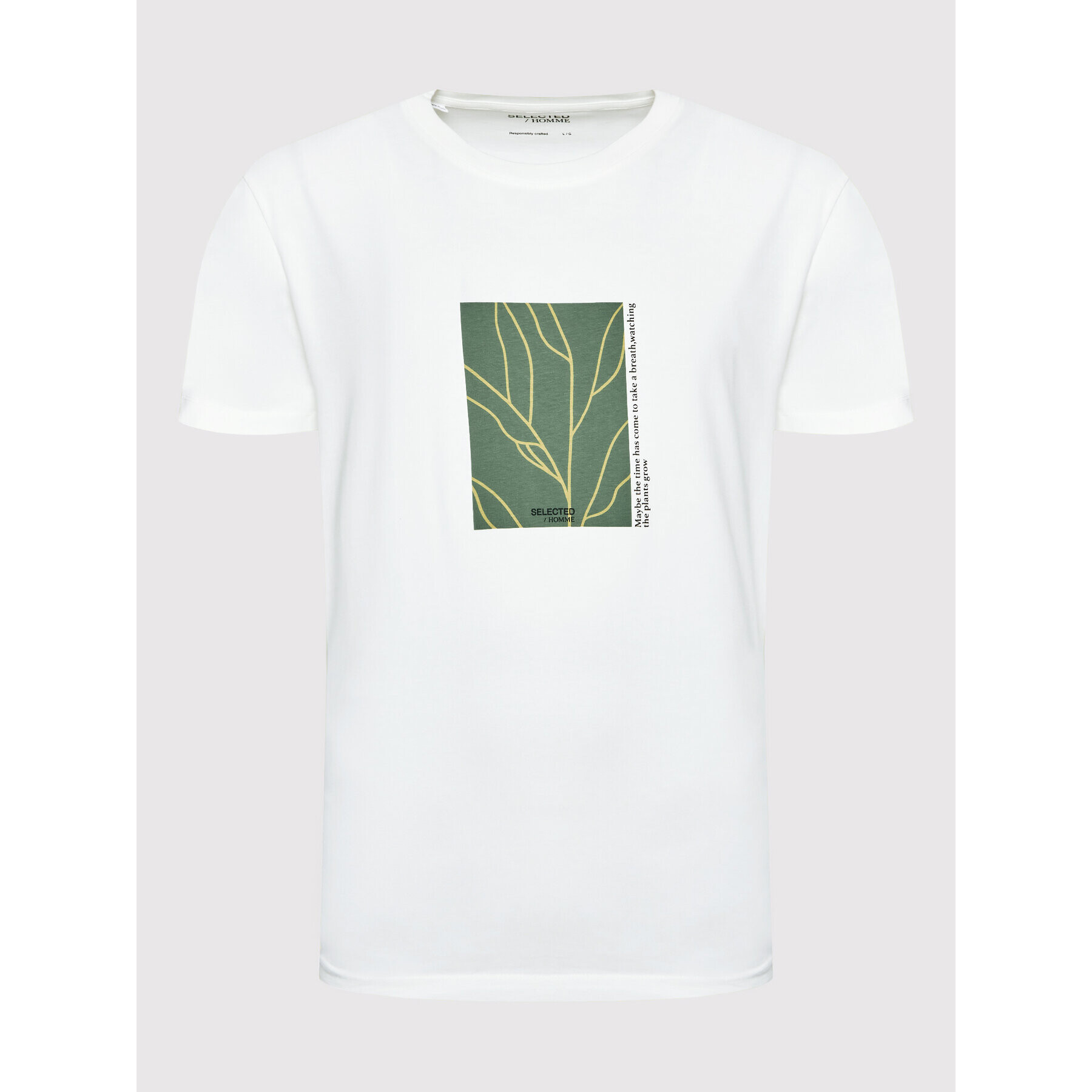 Selected Homme T-Shirt Rob 16084688 Bílá Relaxed Fit - Pepit.cz