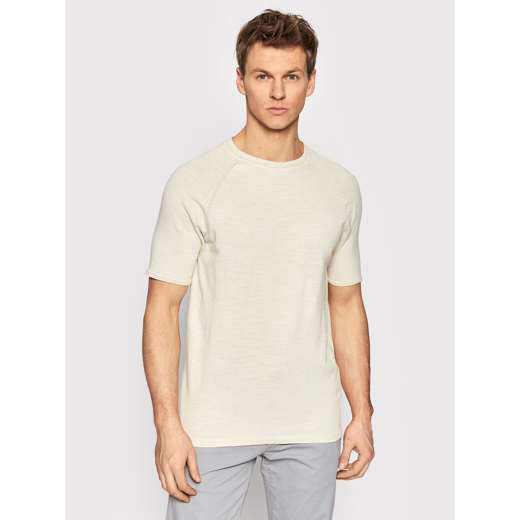 Selected Homme T-Shirt Sunny 16084195 Béžová Regular Fit - Pepit.cz