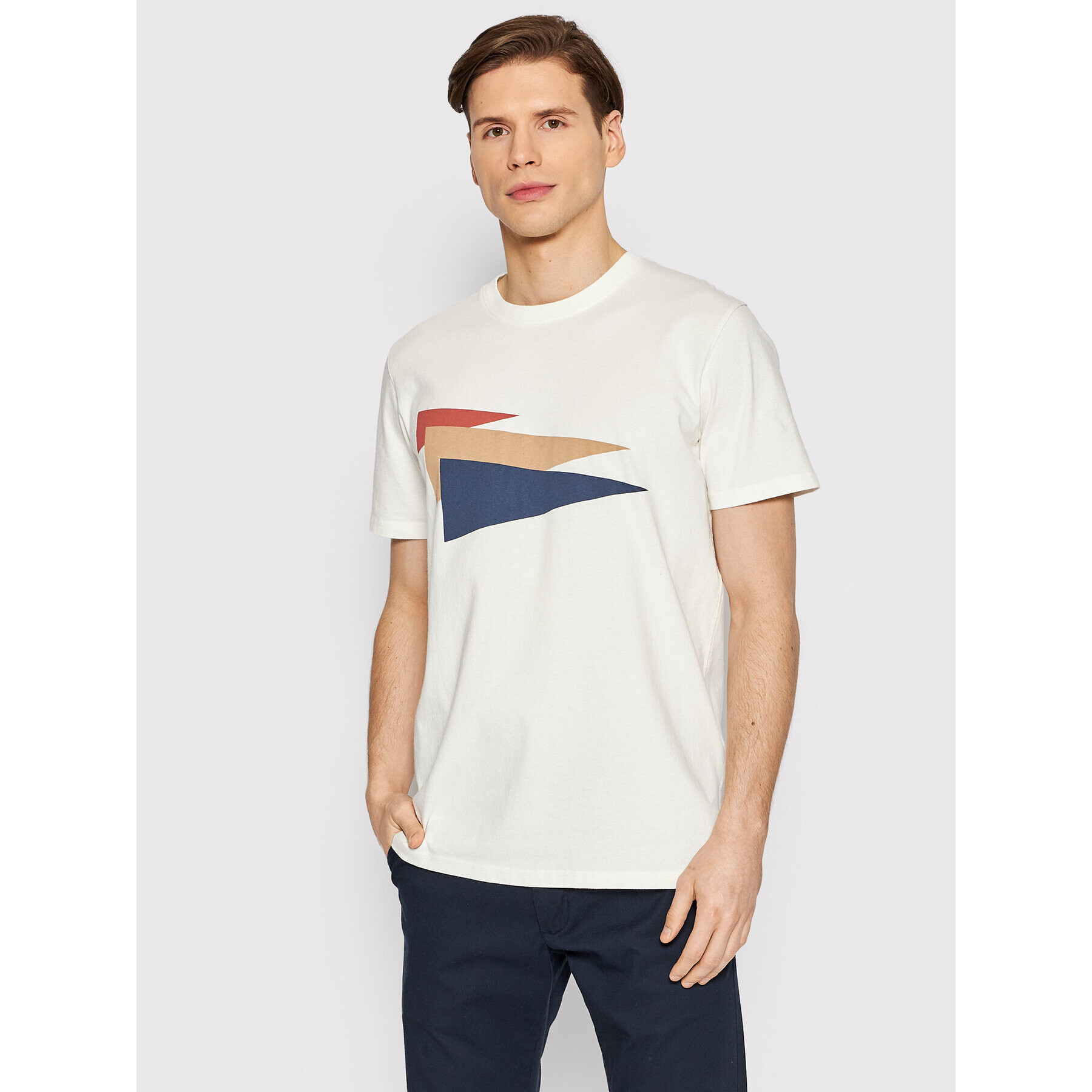 Selected Homme T-Shirt Walker 16083828 Bílá Regular Fit - Pepit.cz