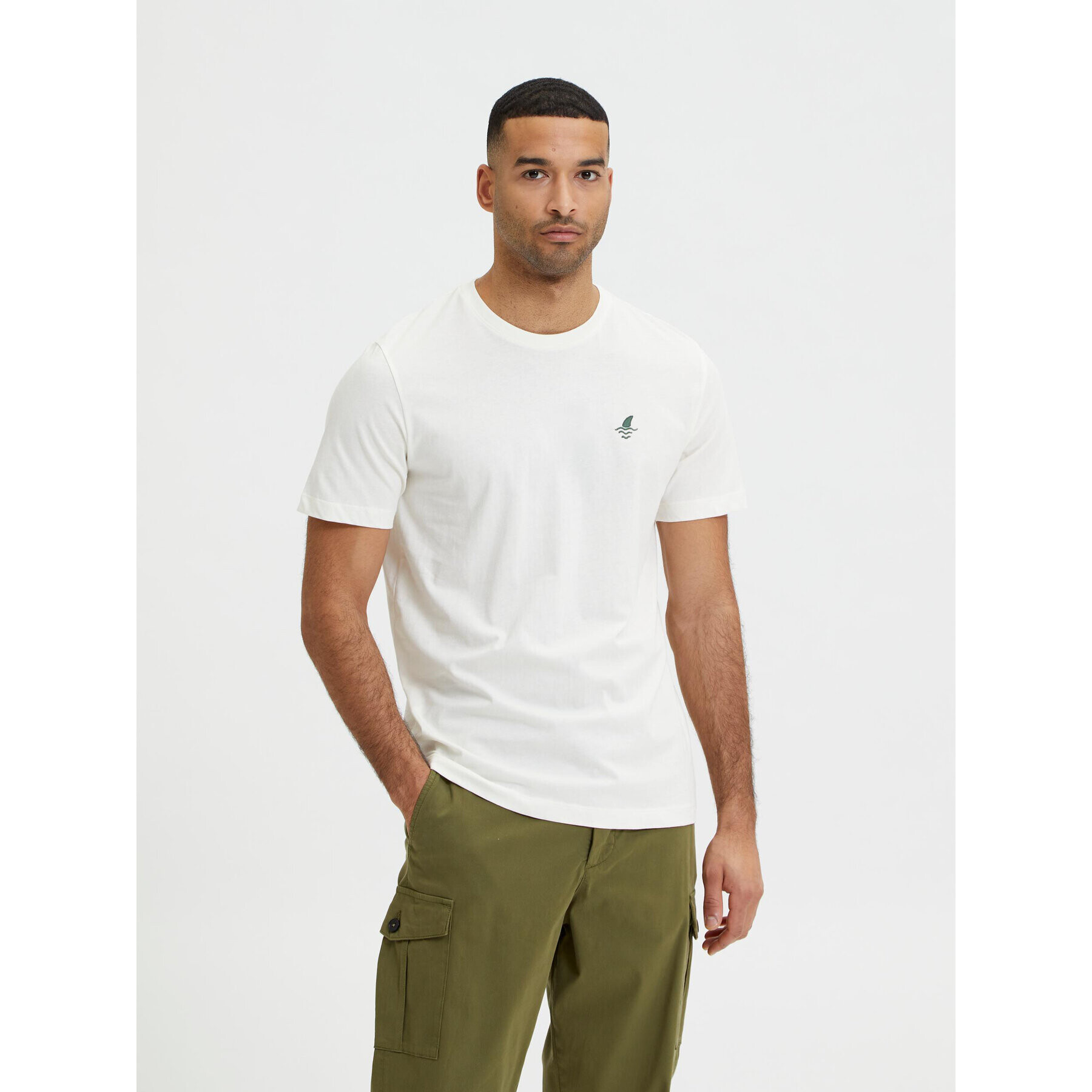 Selected Homme T-Shirt Wilder 16084685 Bílá Regular Fit - Pepit.cz