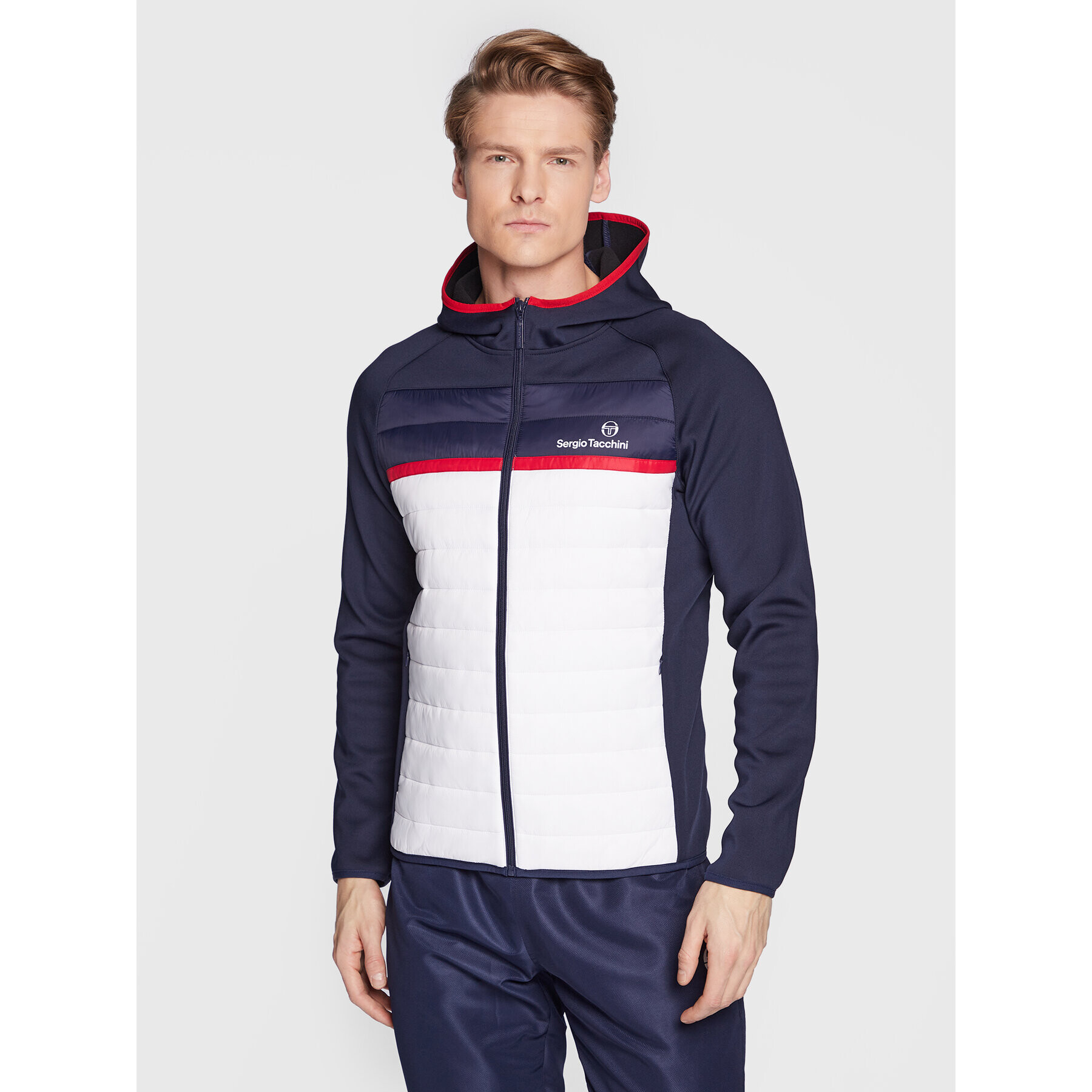 Sergio Tacchini Bunda pro přechodné období Nam 39324 Tmavomodrá Regular Fit - Pepit.cz