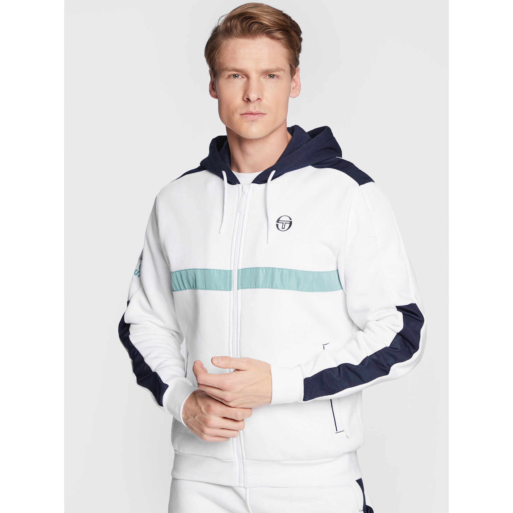 Sergio Tacchini Mikina Ginnico 39837 Bílá Regular Fit - Pepit.cz