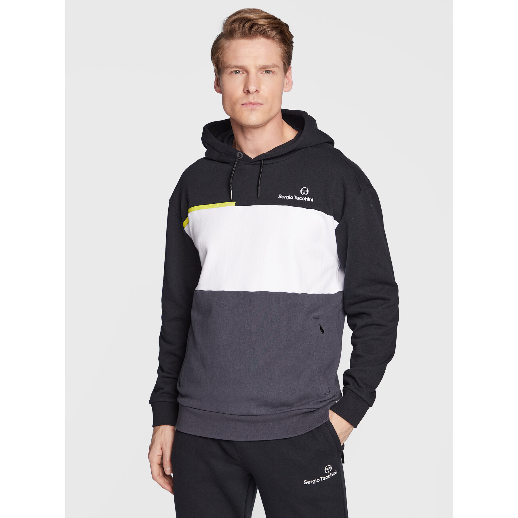 Sergio Tacchini Mikina Incastro 39522 Šedá Regular Fit - Pepit.cz