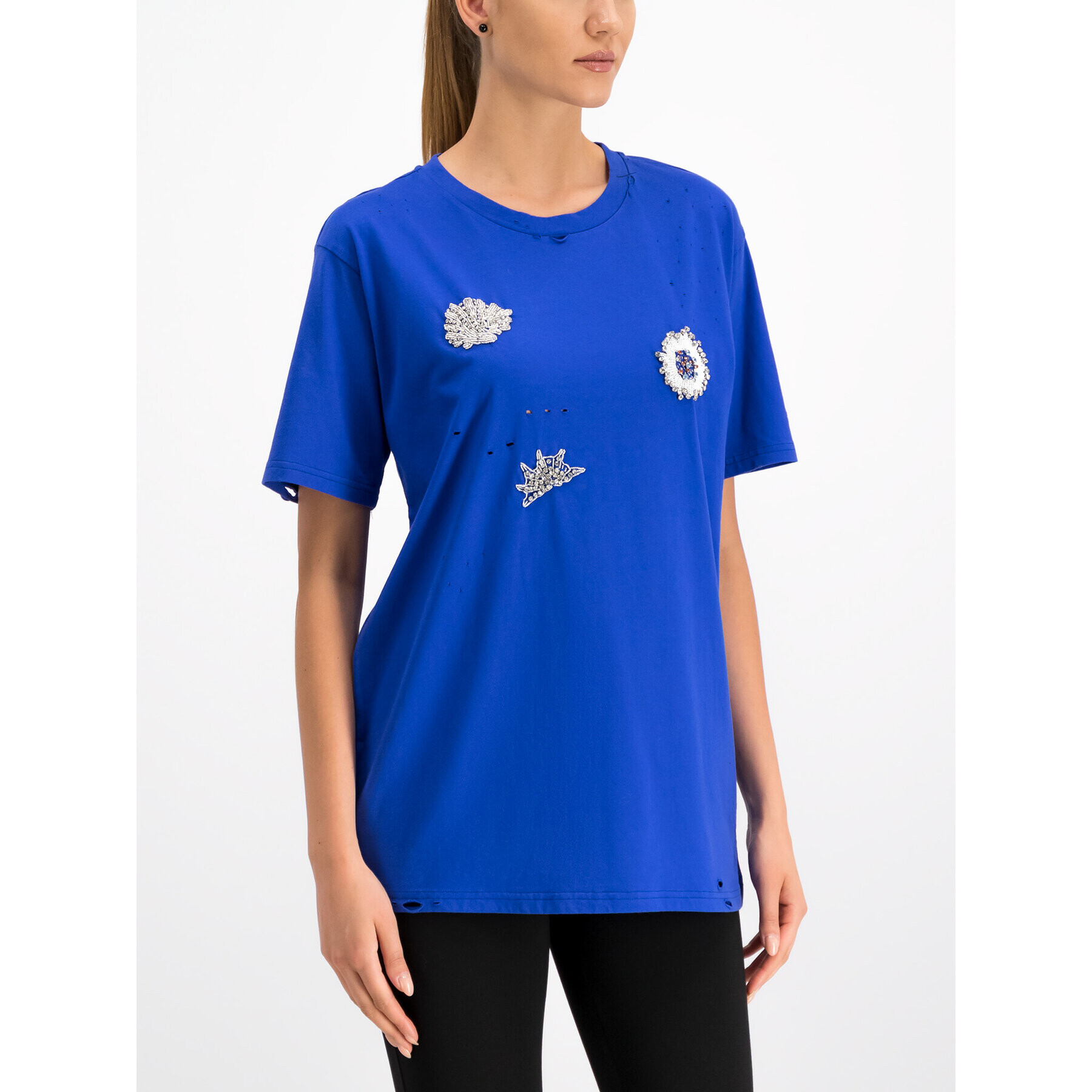 Silvian Heach T-Shirt Guemar CVP19061TS Modrá Regular Fit - Pepit.cz