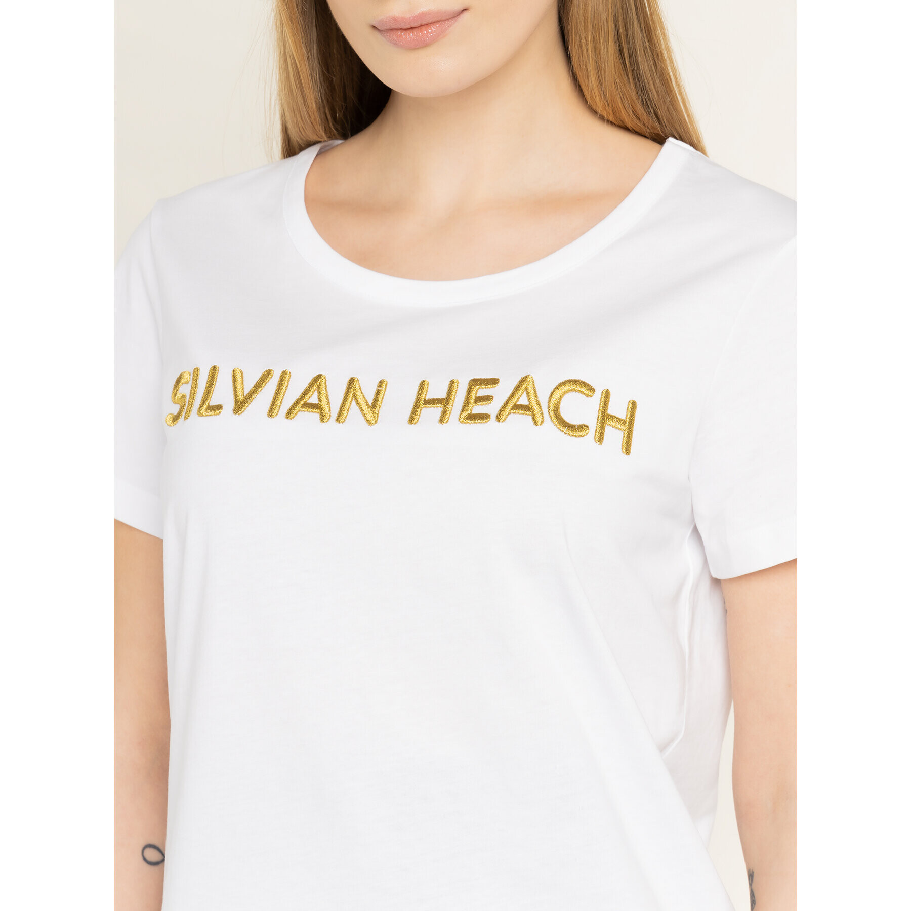 Silvian Heach T-Shirt Sivingo PGP20675TS Bílá Regular Fit - Pepit.cz