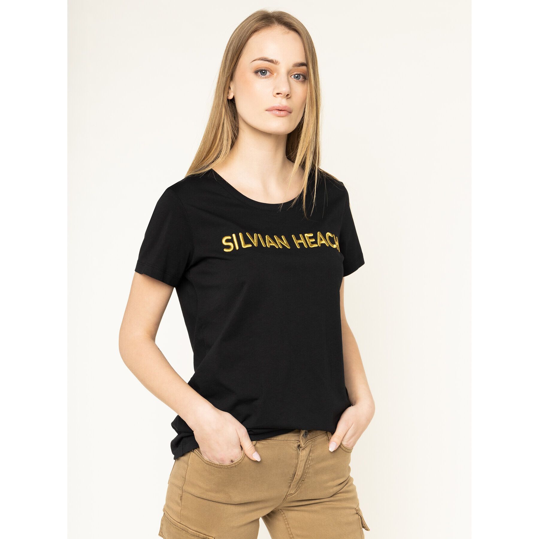 Silvian Heach T-Shirt Sivingo PGP20675TS Černá Regular Fit - Pepit.cz