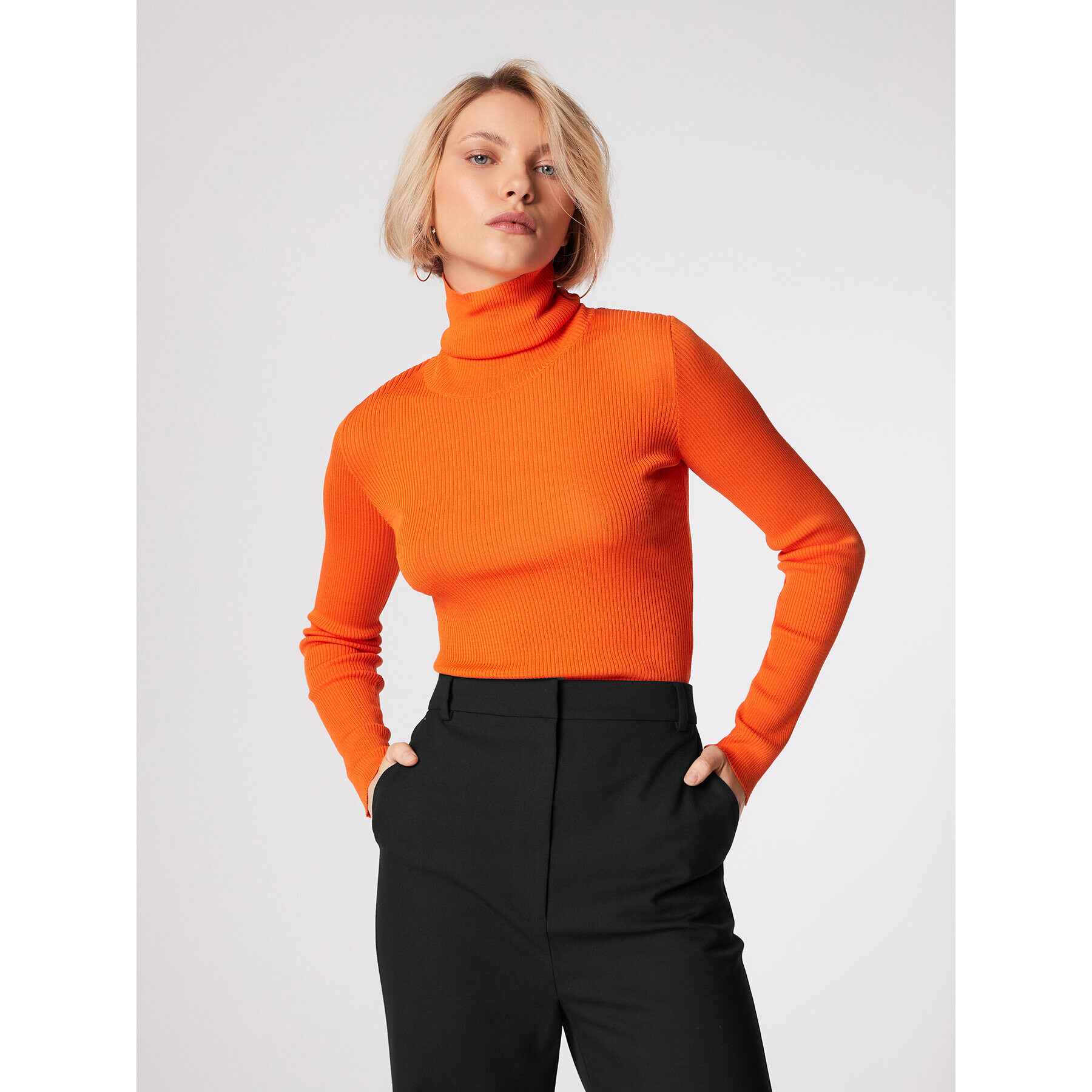 Simple Rolák SWD551-01 Oranžová Slim Fit - Pepit.cz