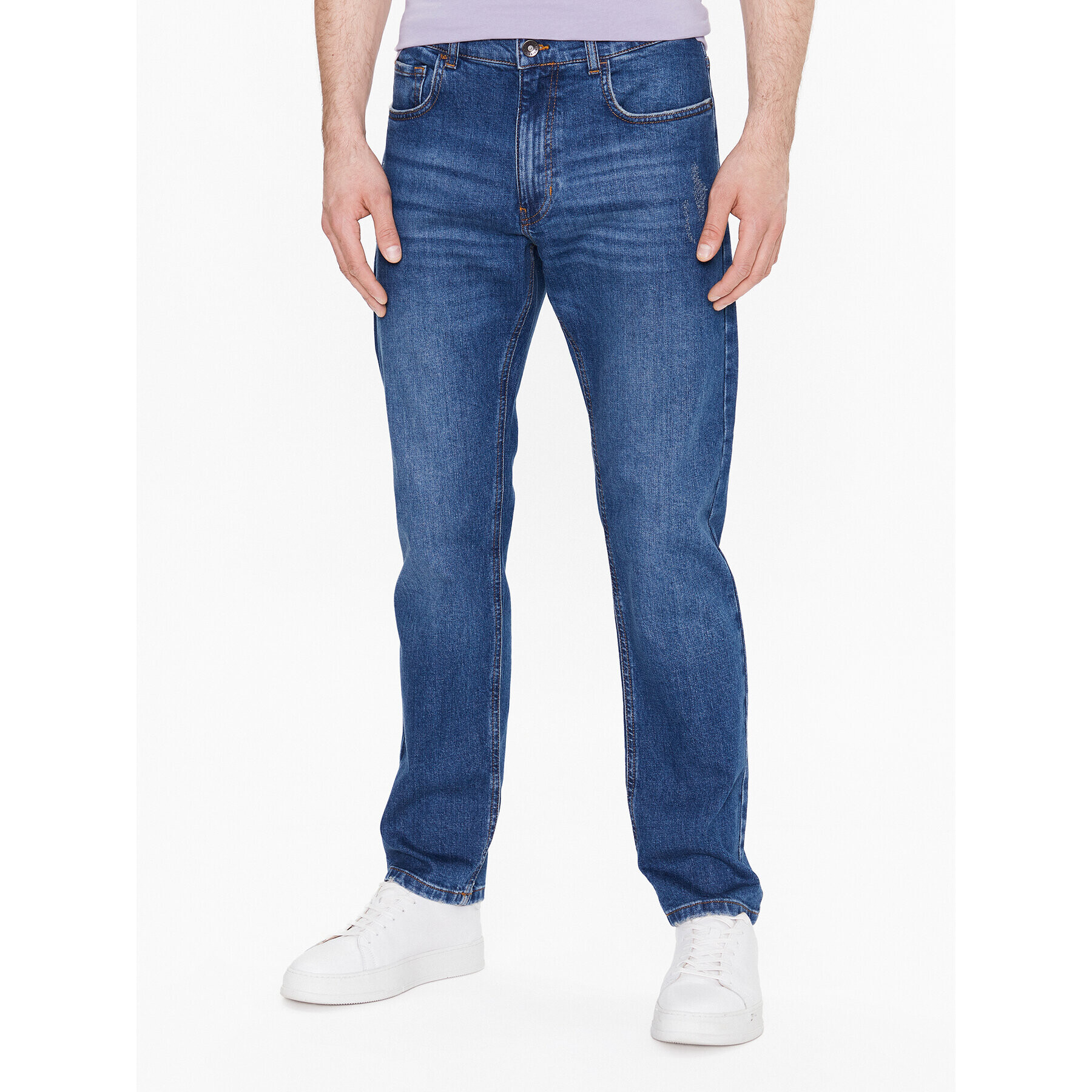 Sisley Jeansy 4I4ISE010 Tmavomodrá Regular Fit - Pepit.cz