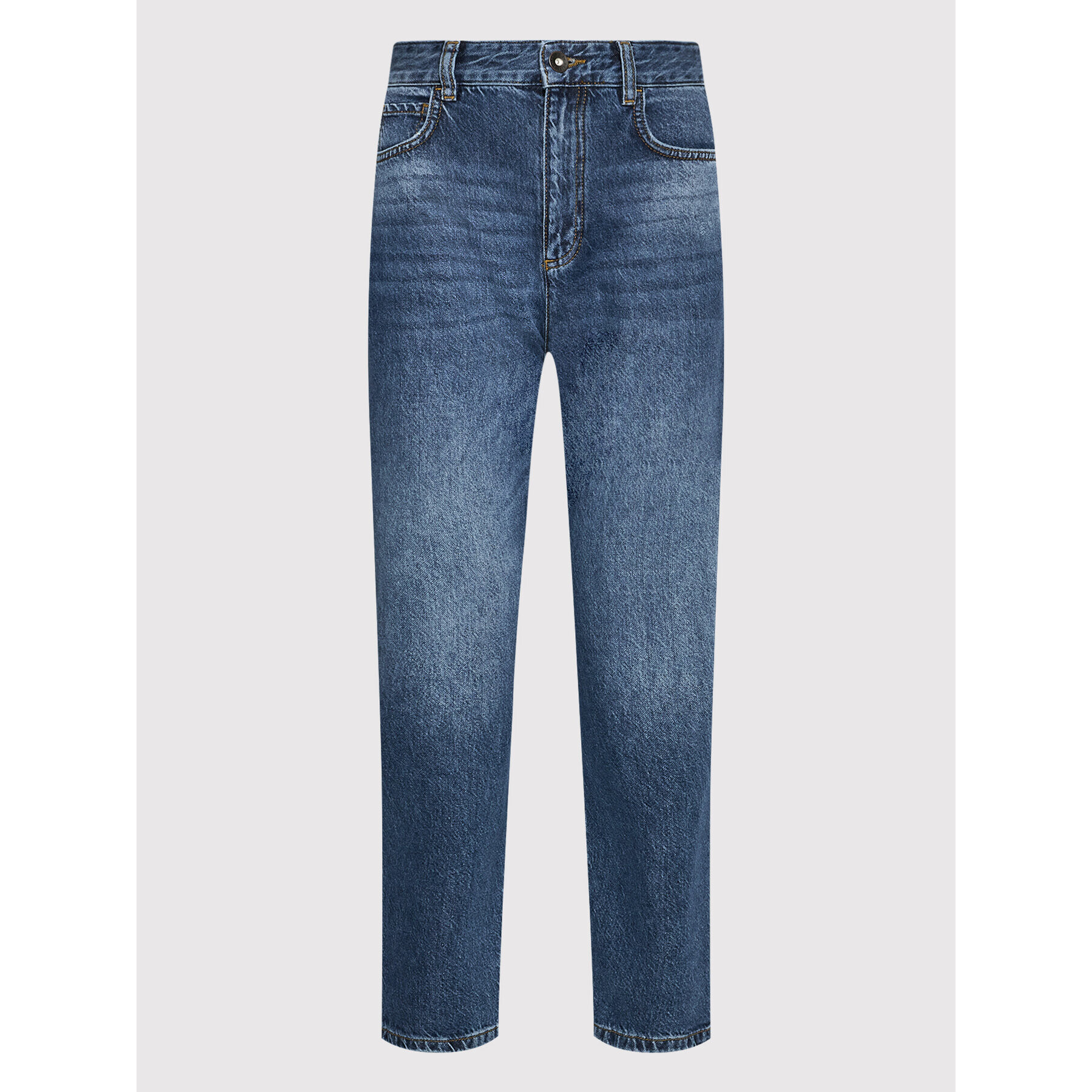 Sisley Jeansy 4ZOLLE003 Tmavomodrá Mom Fit - Pepit.cz