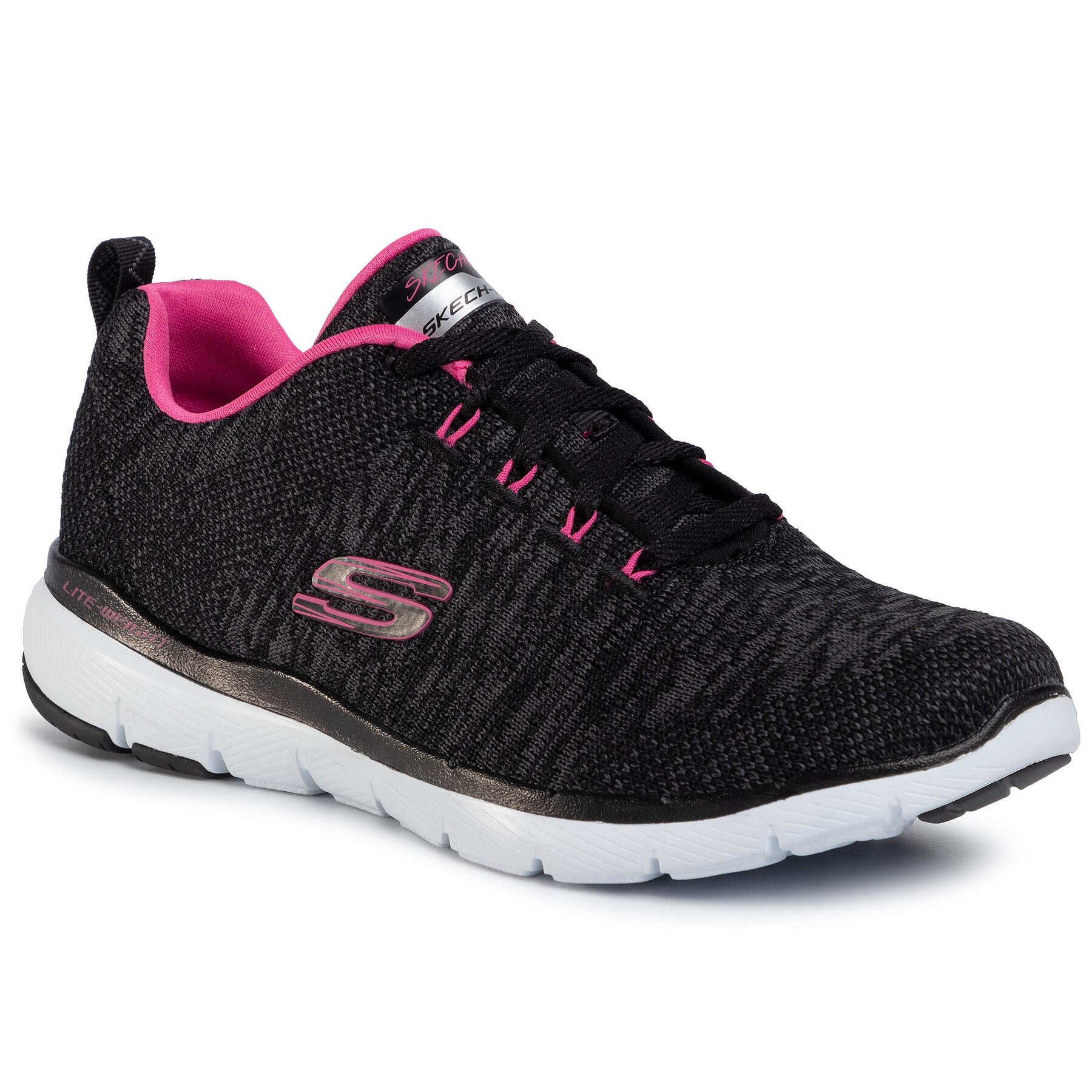 Skechers Boty Flex Appeal 3.0 13062/BKHP Černá - Pepit.cz