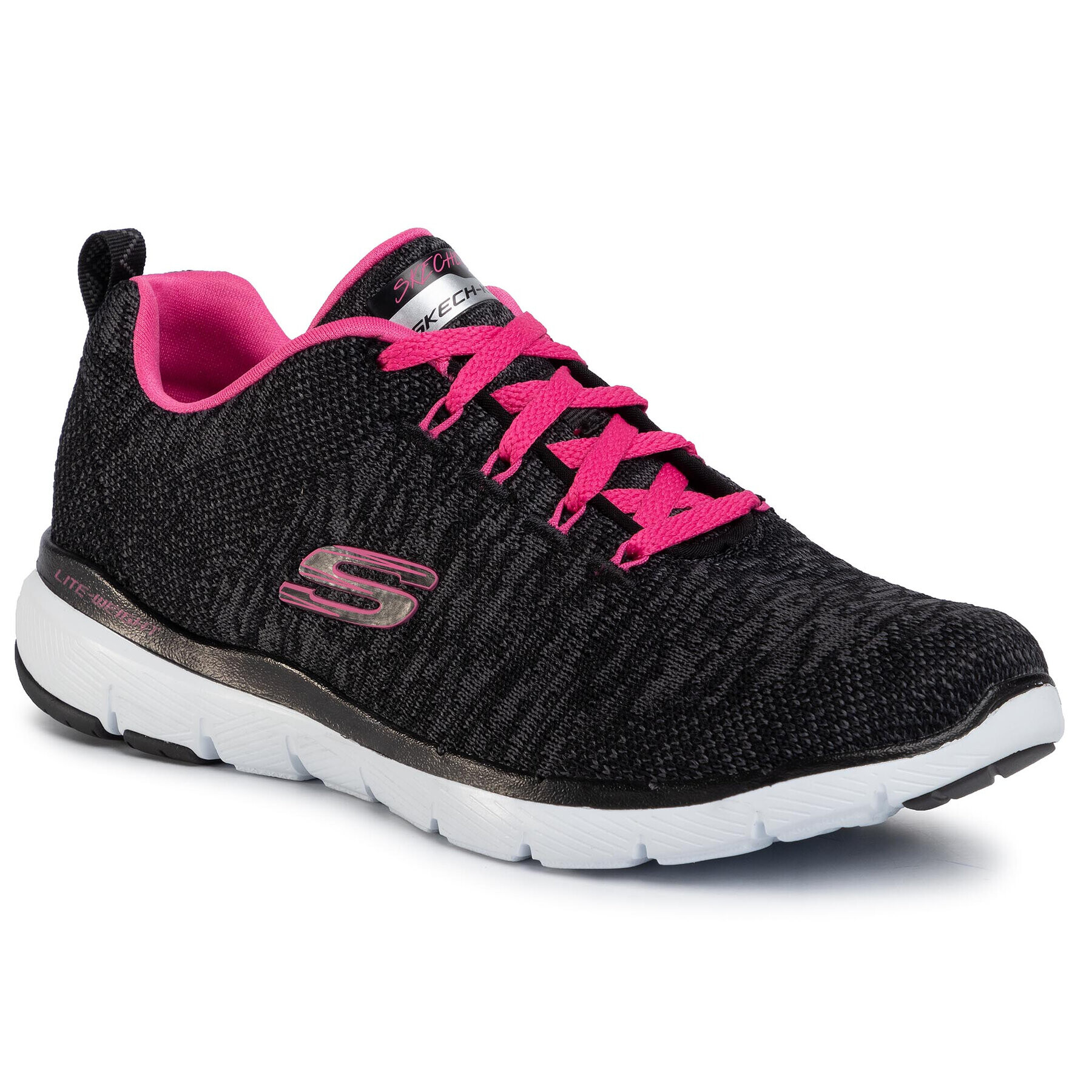 Skechers Boty Flex Appeal 3.0 13062/BKHP Černá - Pepit.cz