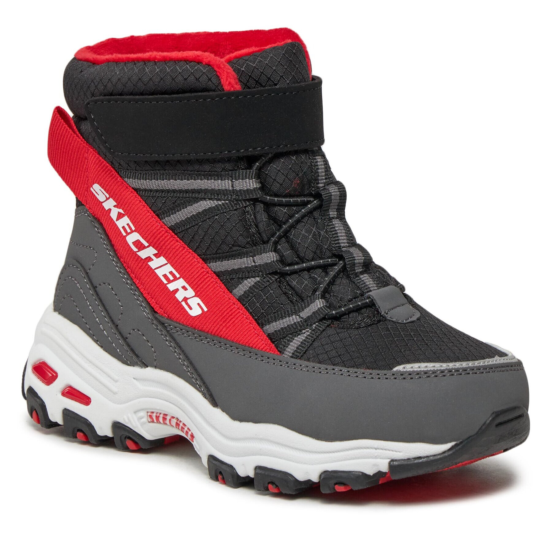 Skechers Kozačky D'Lites 660092L/BKRD Černá - Pepit.cz