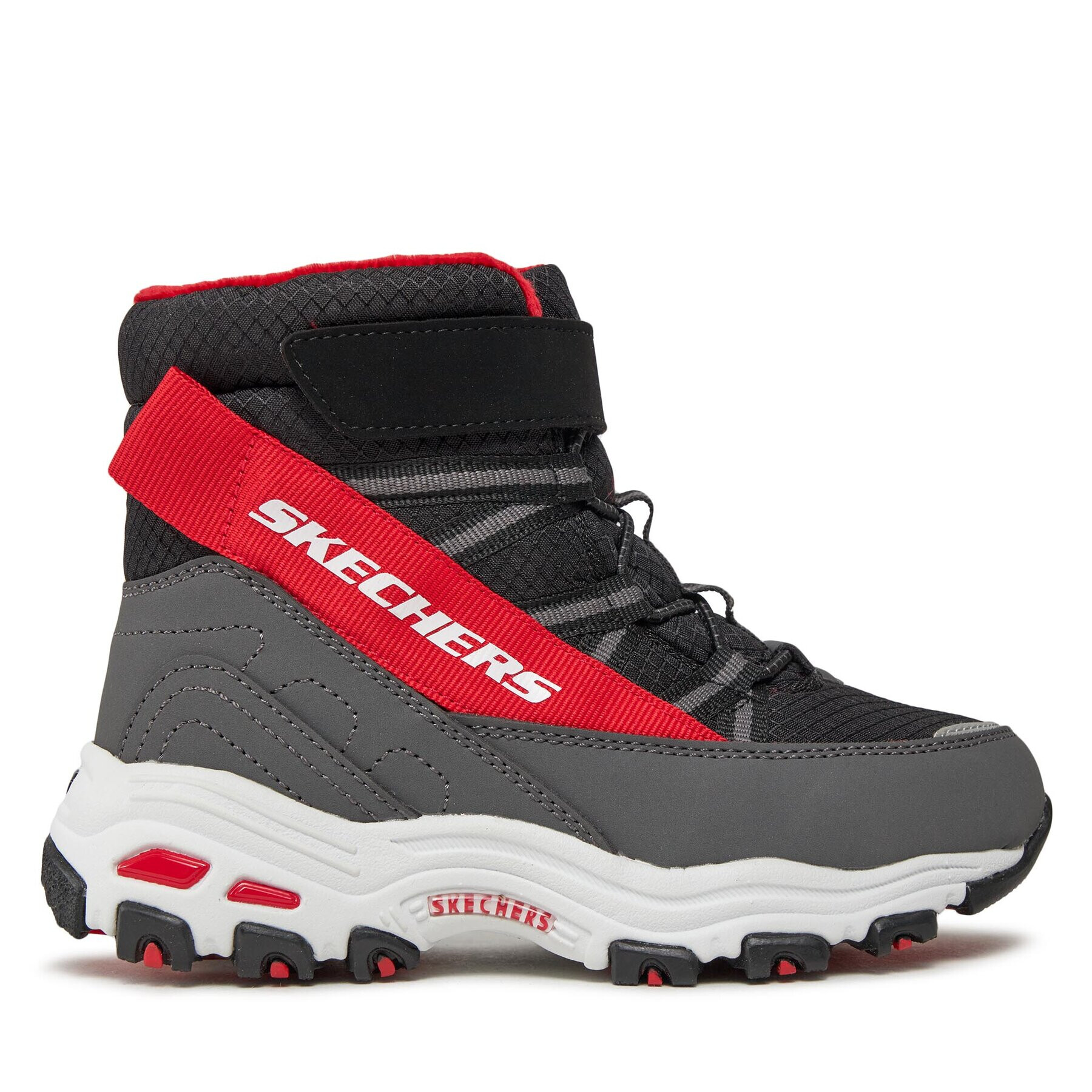 Skechers Kozačky D'Lites 660092L/BKRD Černá - Pepit.cz