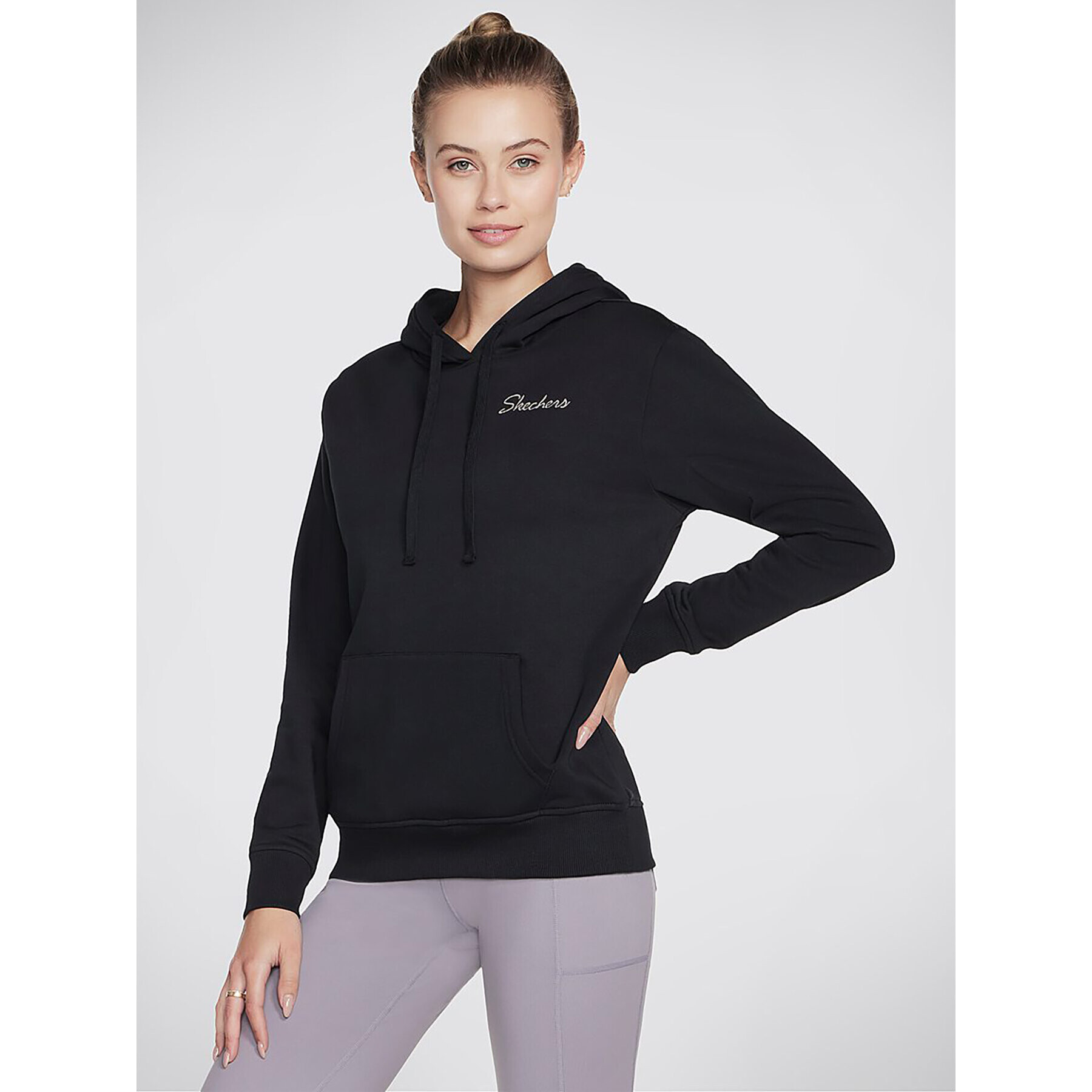 Skechers Mikina Signature Po Hoodie WHD116 Černá Regular Fit - Pepit.cz