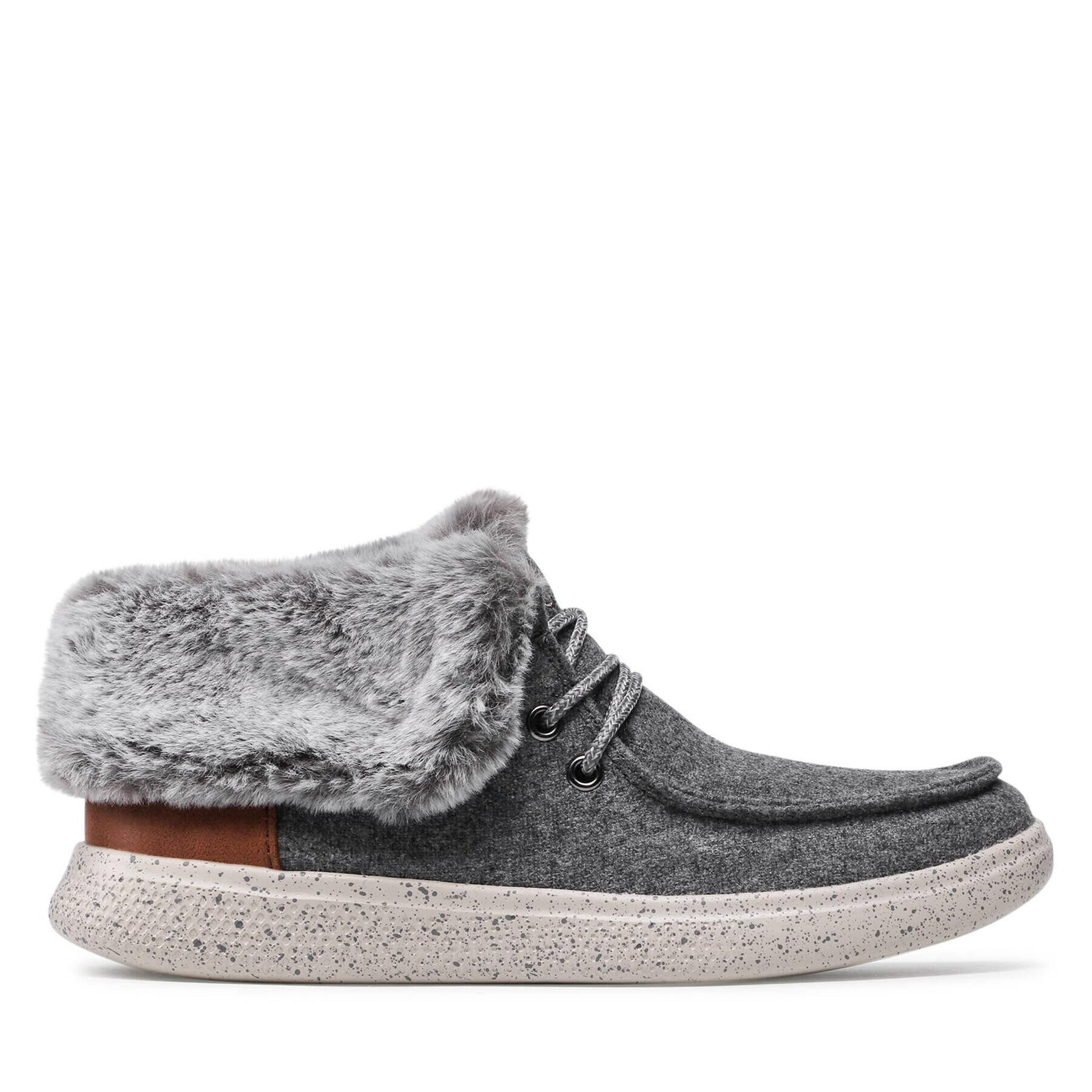 Skechers Polokozačky Cotton Tails 113446/GRY Šedá - Pepit.cz