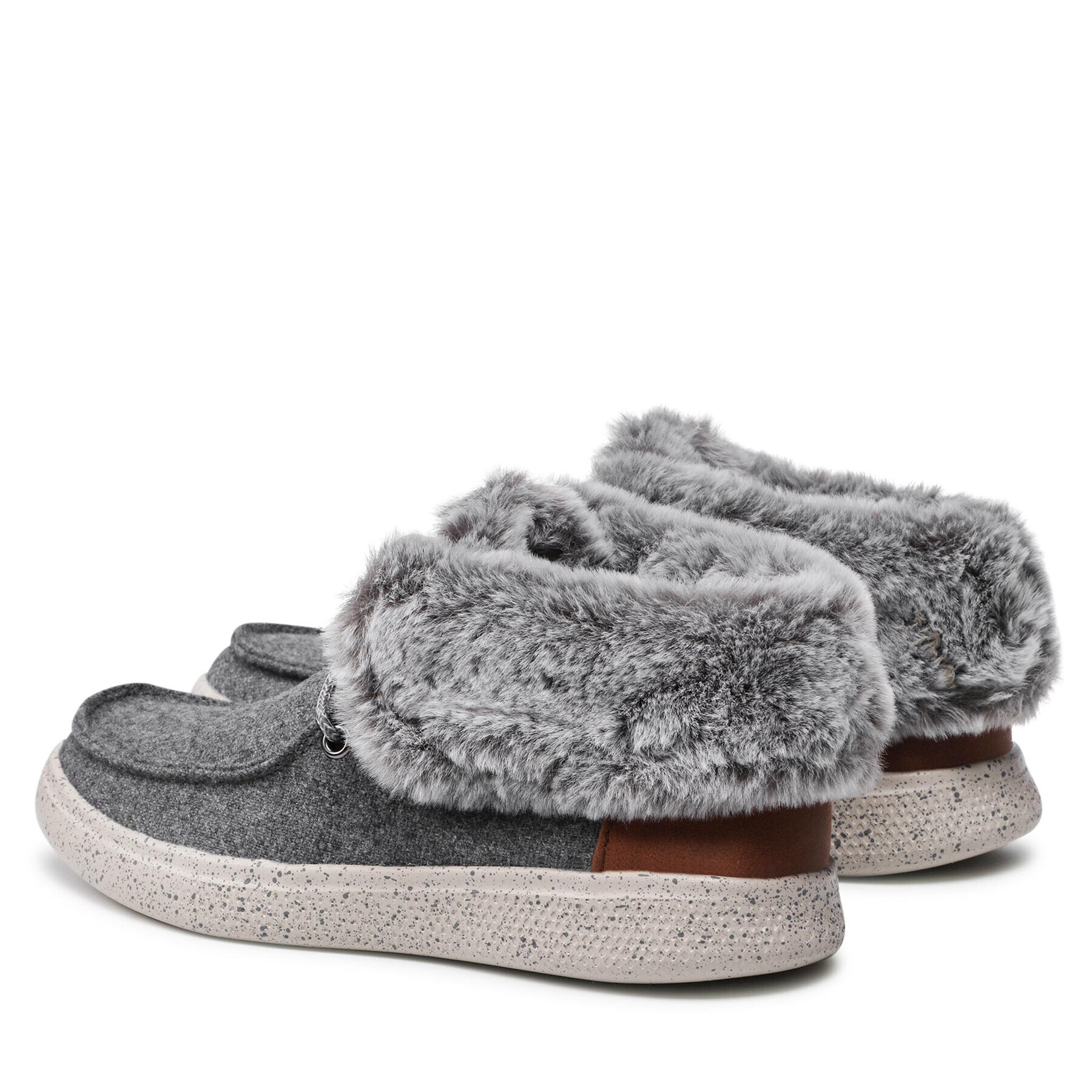 Skechers Polokozačky Cotton Tails 113446/GRY Šedá - Pepit.cz