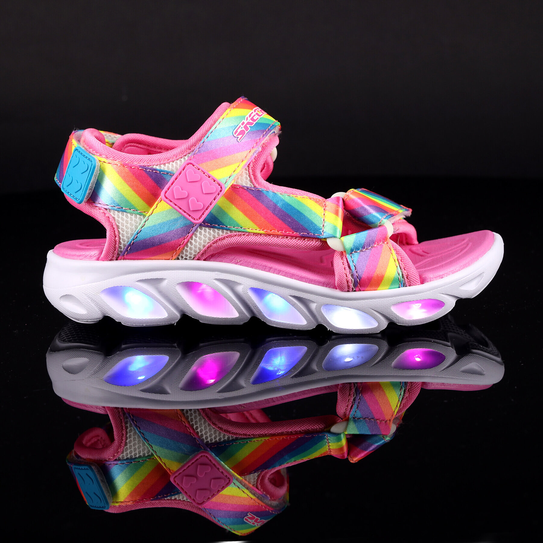 Skechers Sandály Rainbow Lights 20218L/MLT Růžová - Pepit.cz