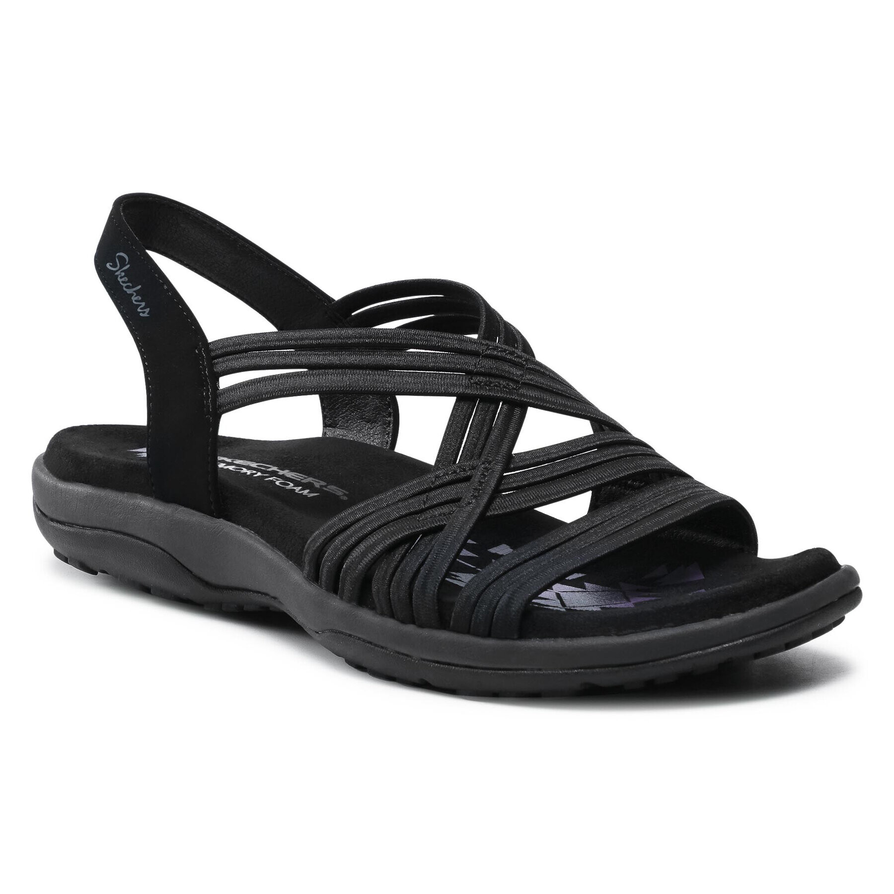 Skechers Sandály Simply Stretch 163023/BLK Černá - Pepit.cz