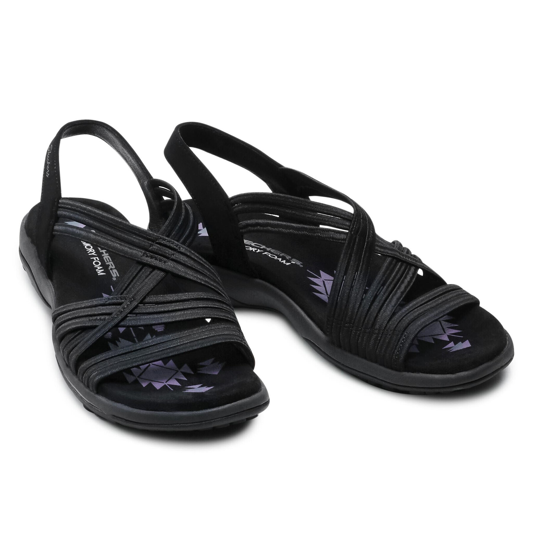 Skechers Sandály Simply Stretch 163023/BLK Černá - Pepit.cz