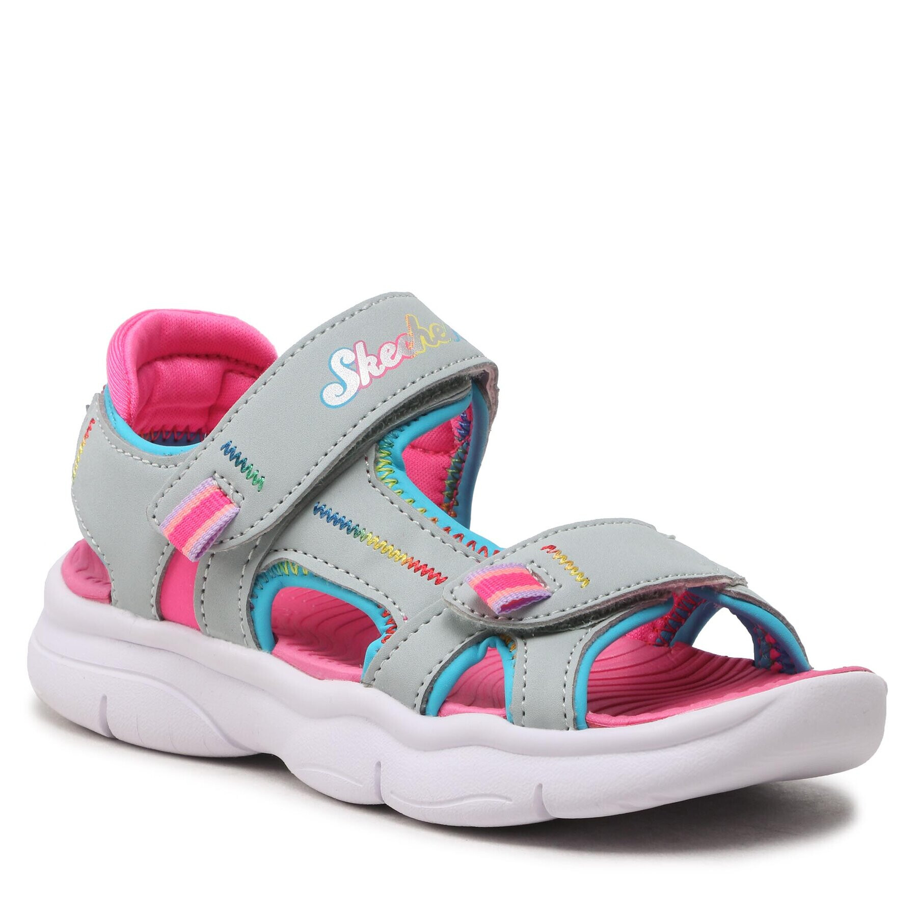 Skechers Sandály Vibrant Mood 302984L/SLPK Šedá - Pepit.cz