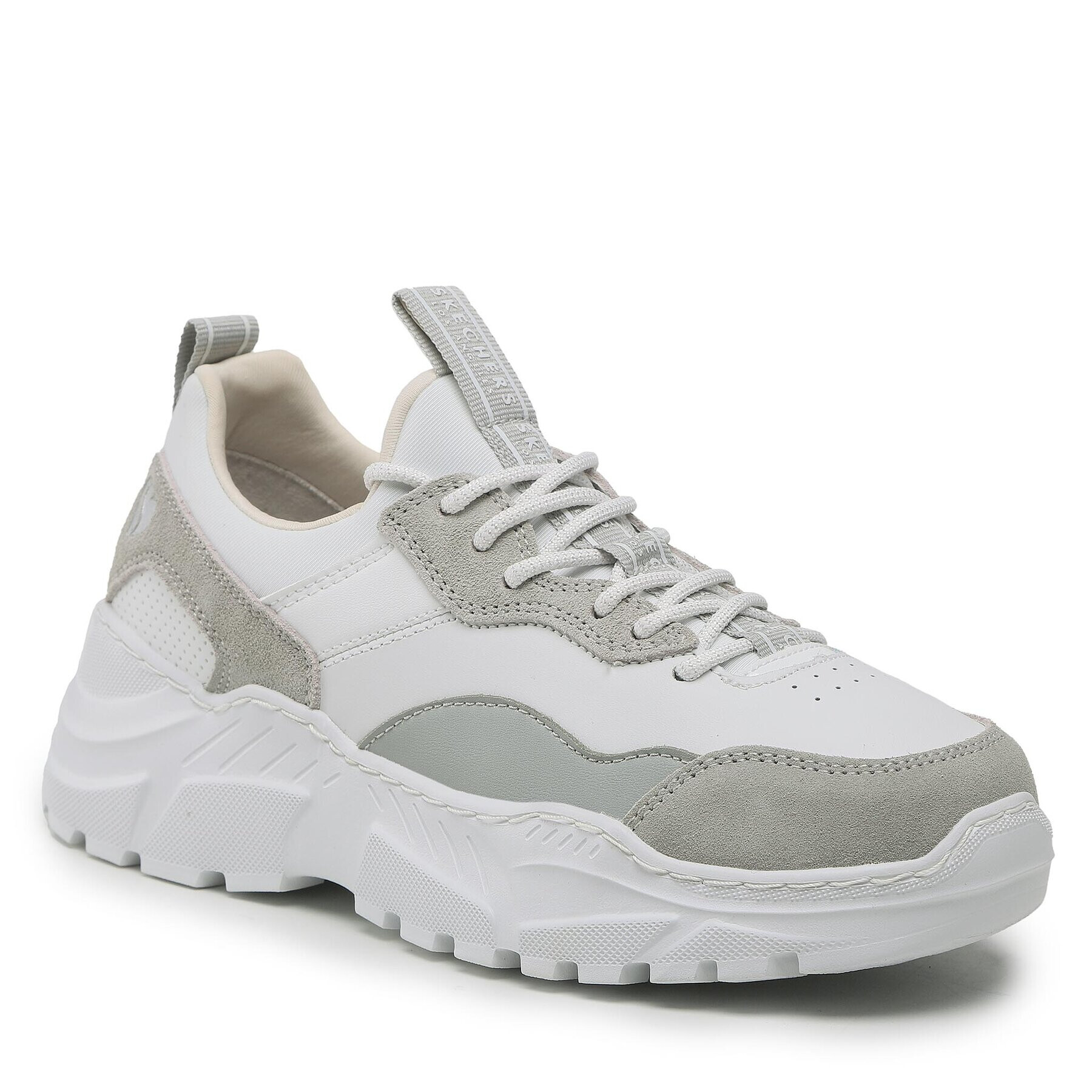 Skechers Sneakersy Block And Pop 74246/WHT Šedá - Pepit.cz