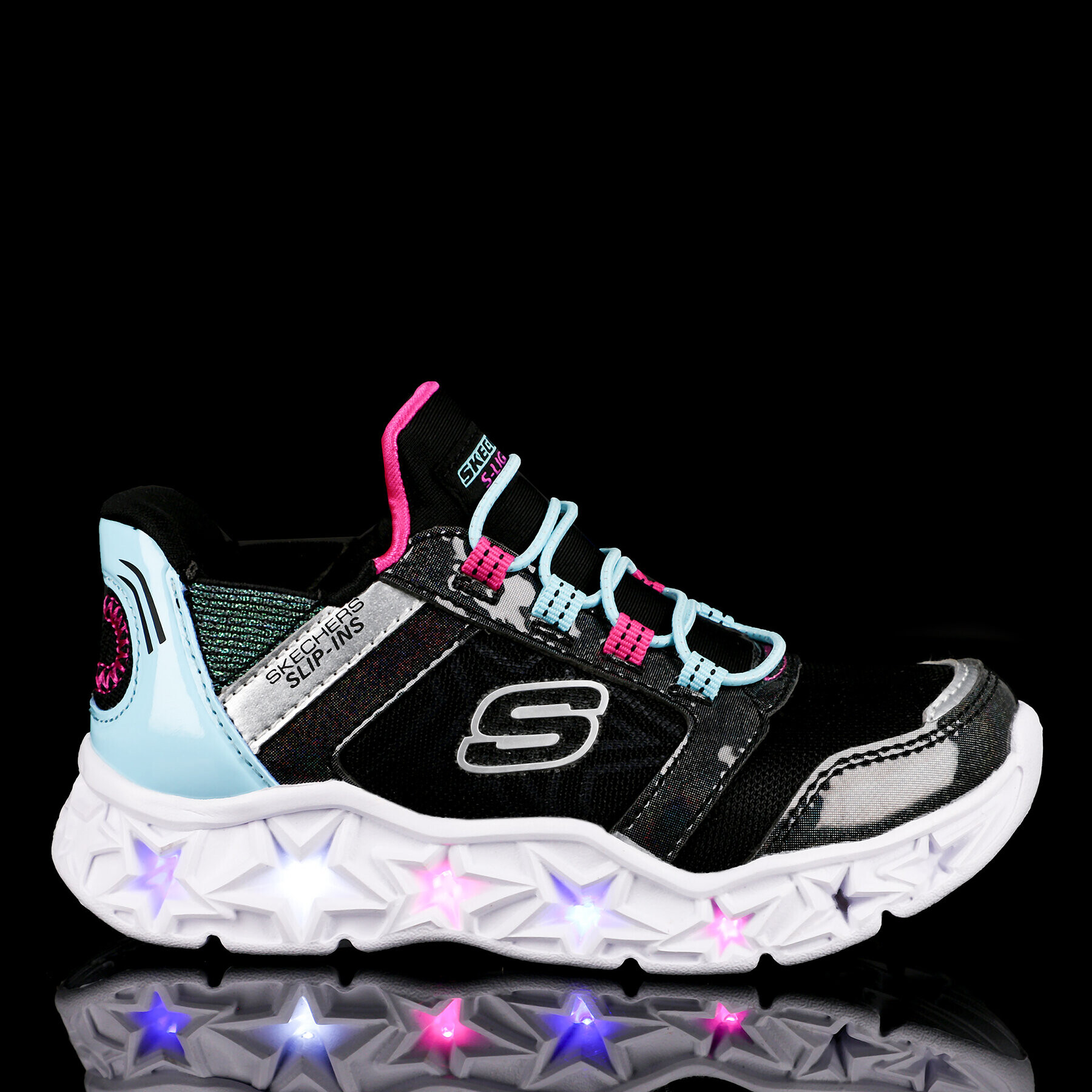 Skechers Sneakersy Bright Cosmic 303701L/BKMT Černá - Pepit.cz