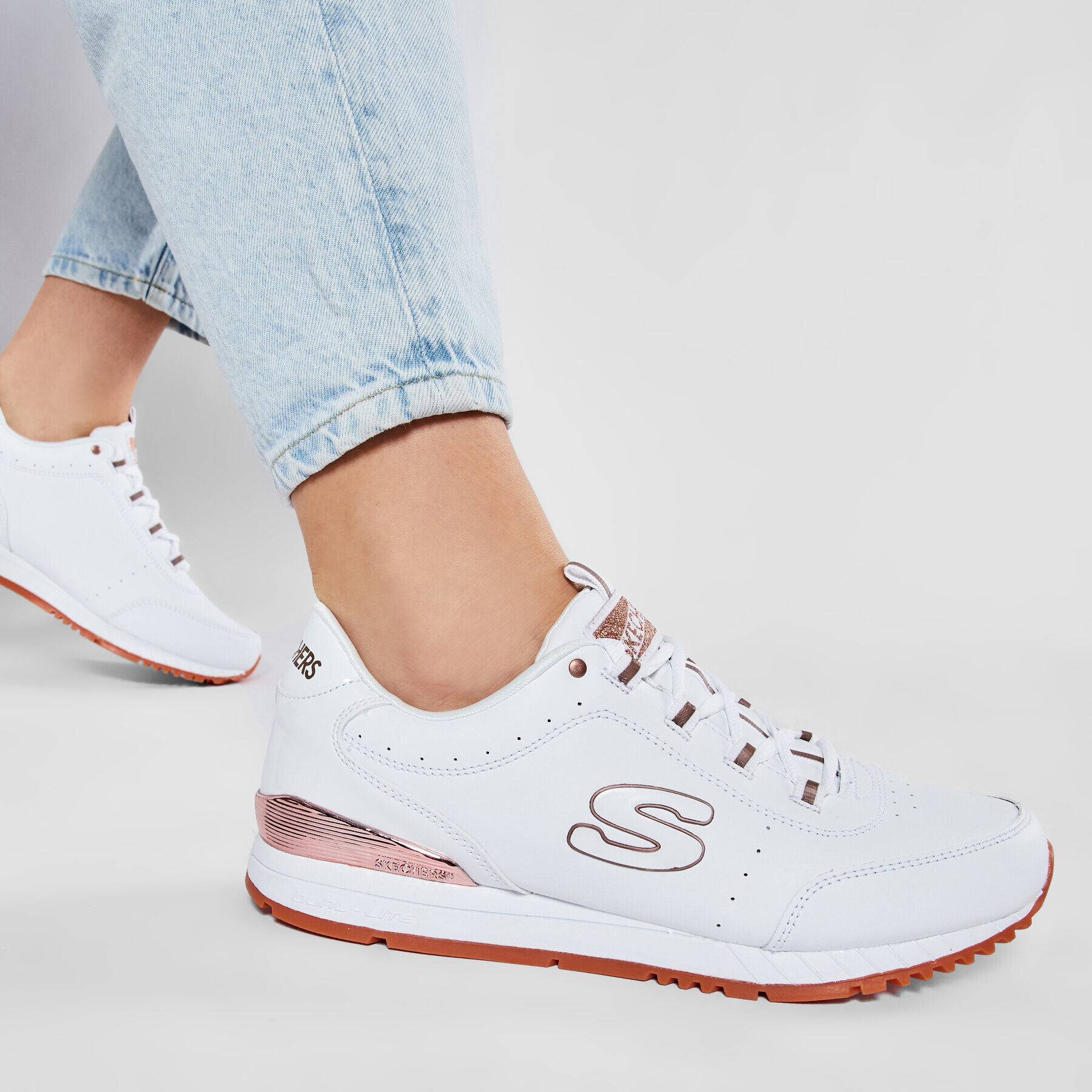 Skechers Sneakersy Delightfully Og 907/Wht Bílá - Pepit.cz