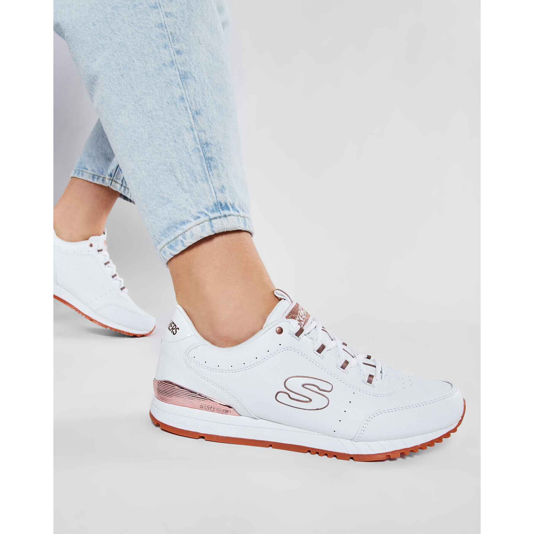 Skechers Sneakersy Delightfully Og 907/Wht Bílá - Pepit.cz