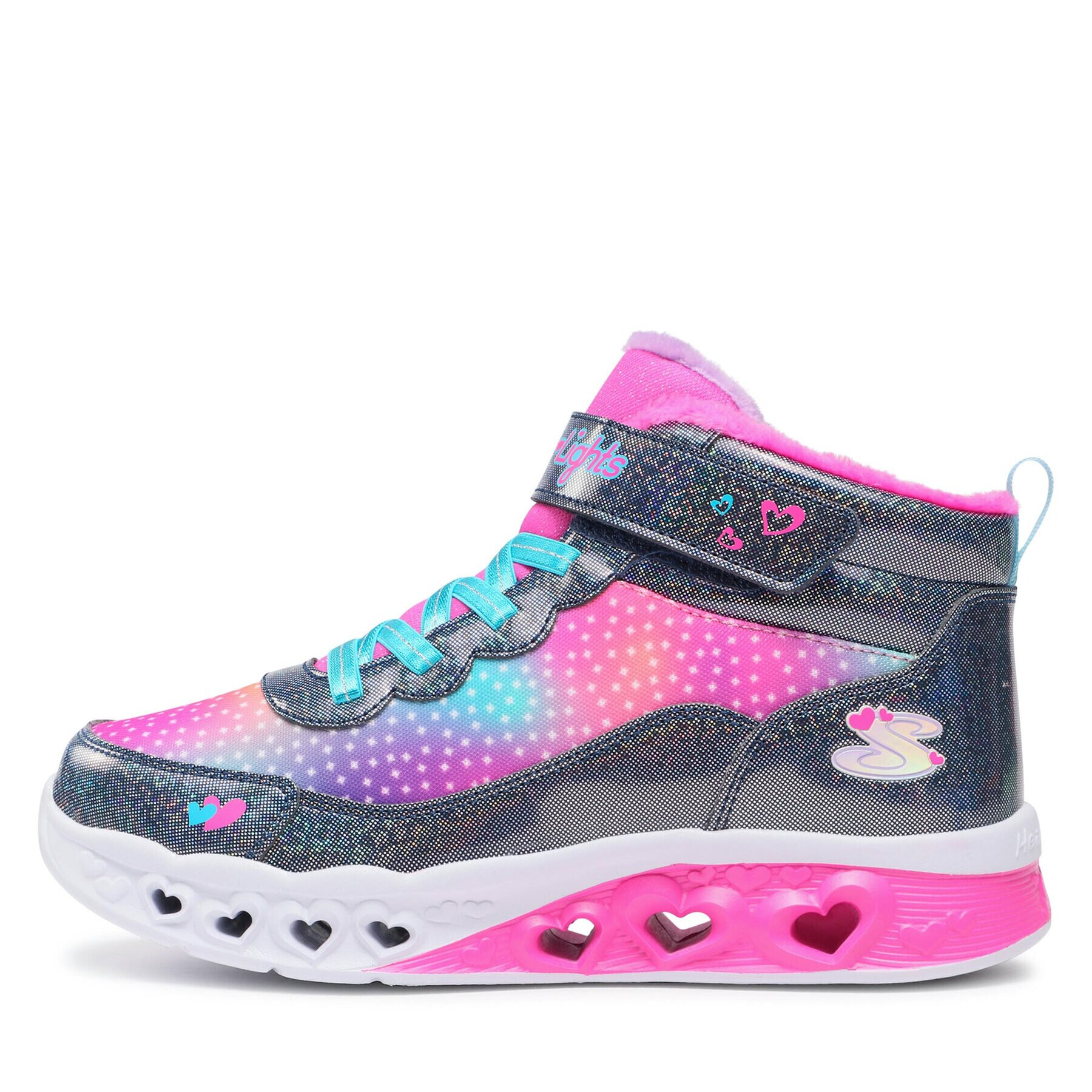 Skechers Sneakersy Flutter Heart Lights Simple Amor 302677L/NVMT Modrá - Pepit.cz