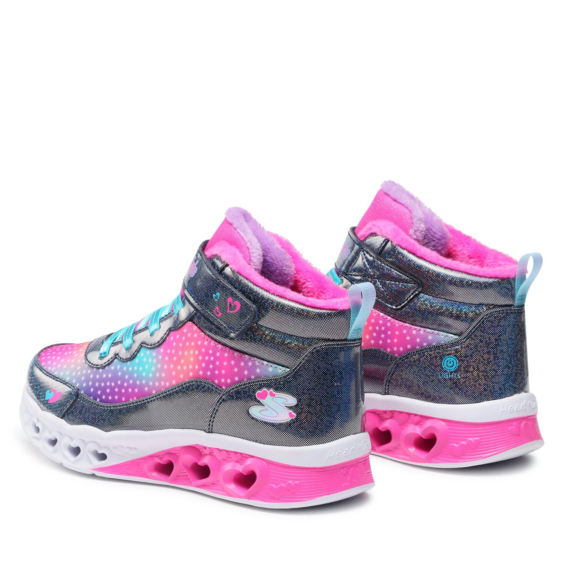 Skechers Sneakersy Flutter Heart Lights Simple Amor 302677L/NVMT Modrá - Pepit.cz