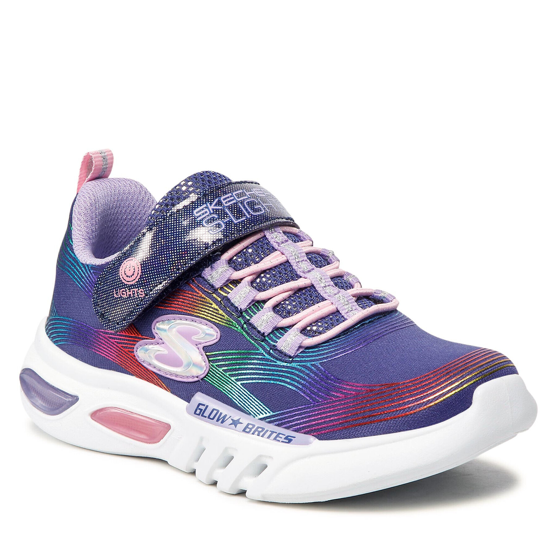 Skechers Sneakersy Glow-Brites 302306L/NVMT Tmavomodrá - Pepit.cz