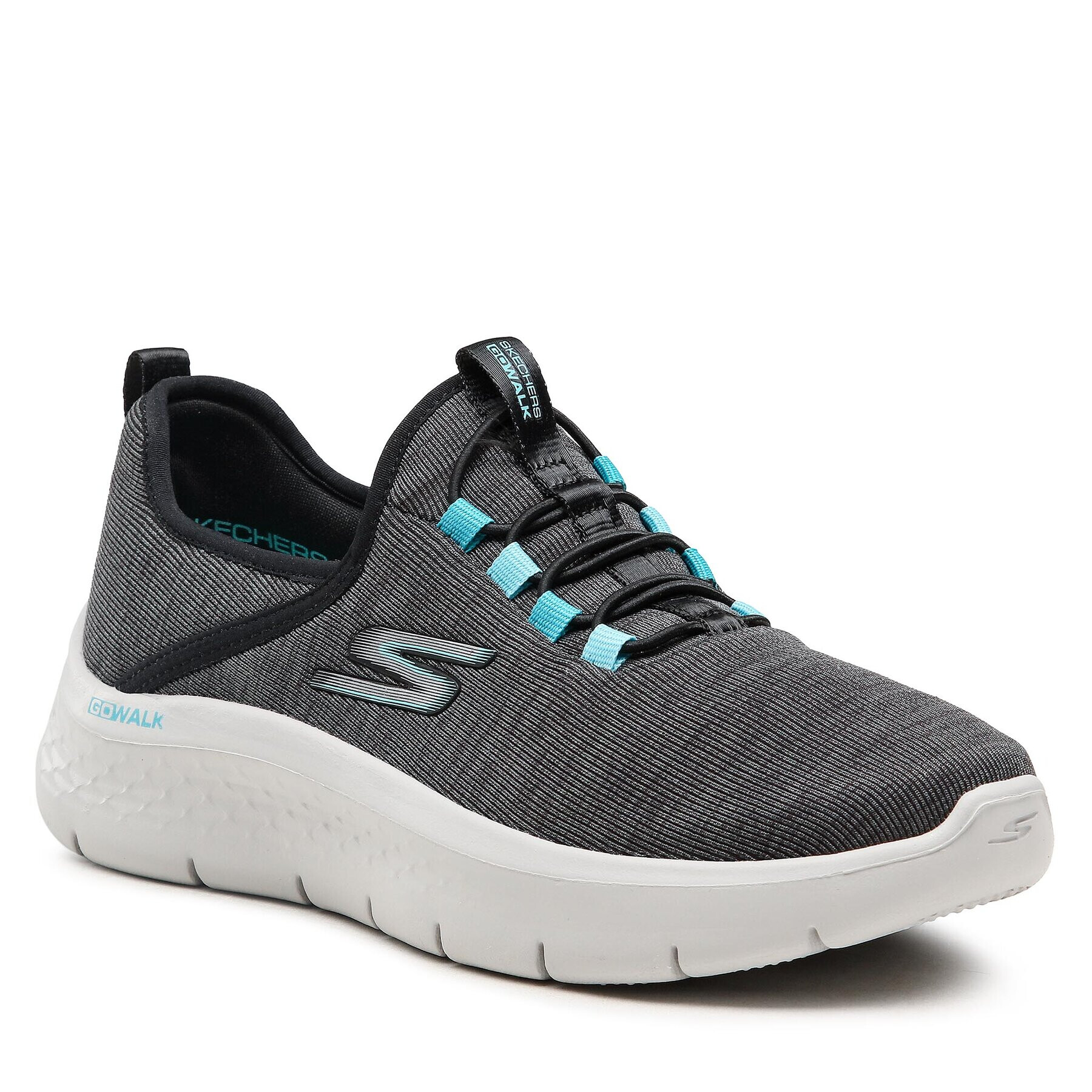 Skechers Sneakersy Go Walk Flex 124956/BLK Šedá - Pepit.cz