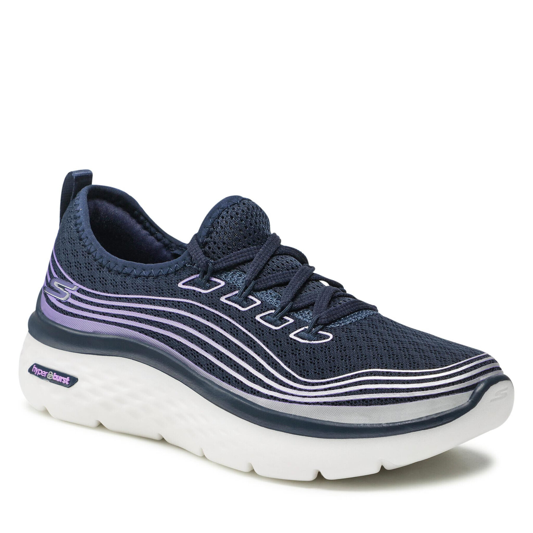 Skechers Sneakersy Go Walk Hyper Burst 124599/NVLV Tmavomodrá - Pepit.cz