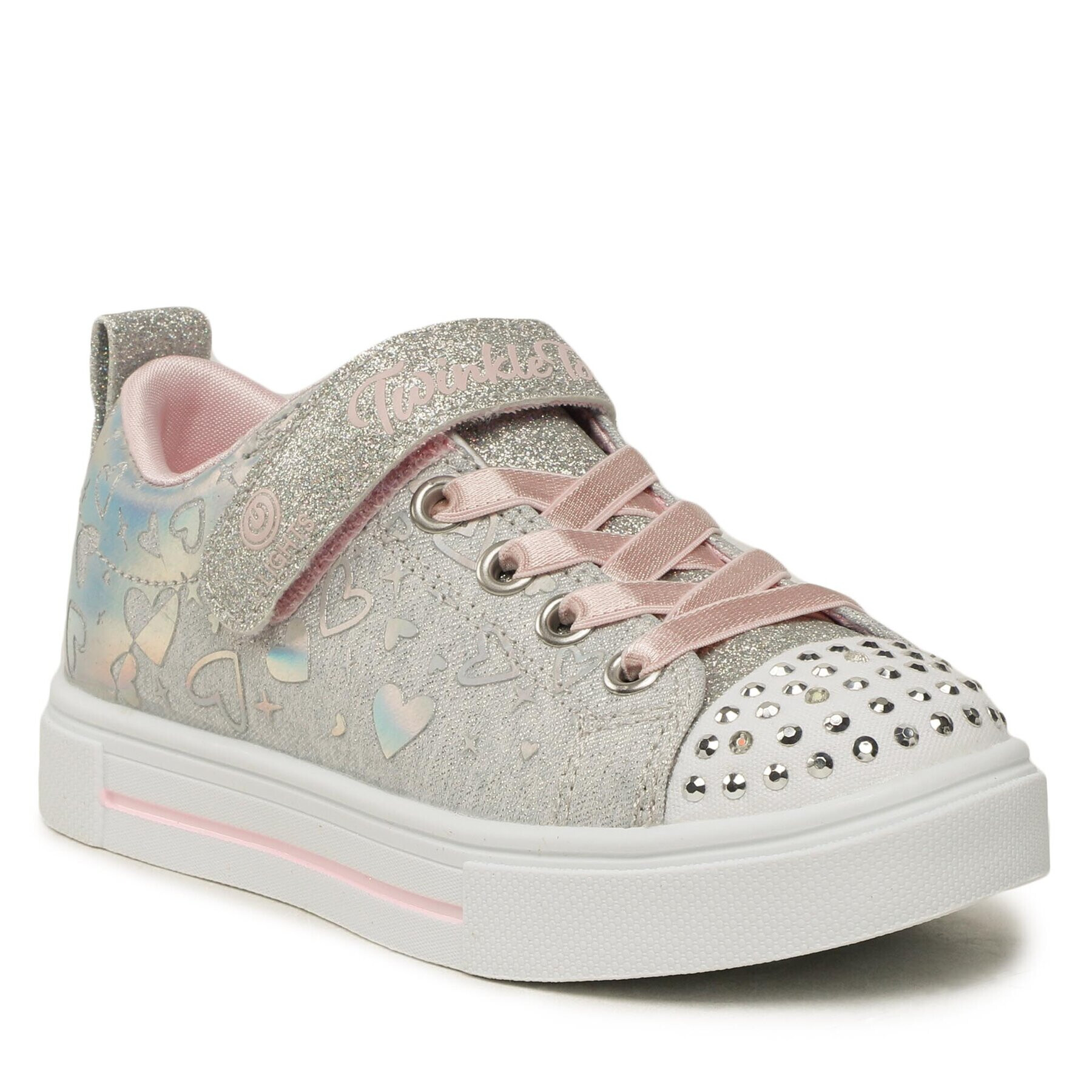 Skechers Sneakersy Heather Charm 314787L/GYSL Stříbrná - Pepit.cz