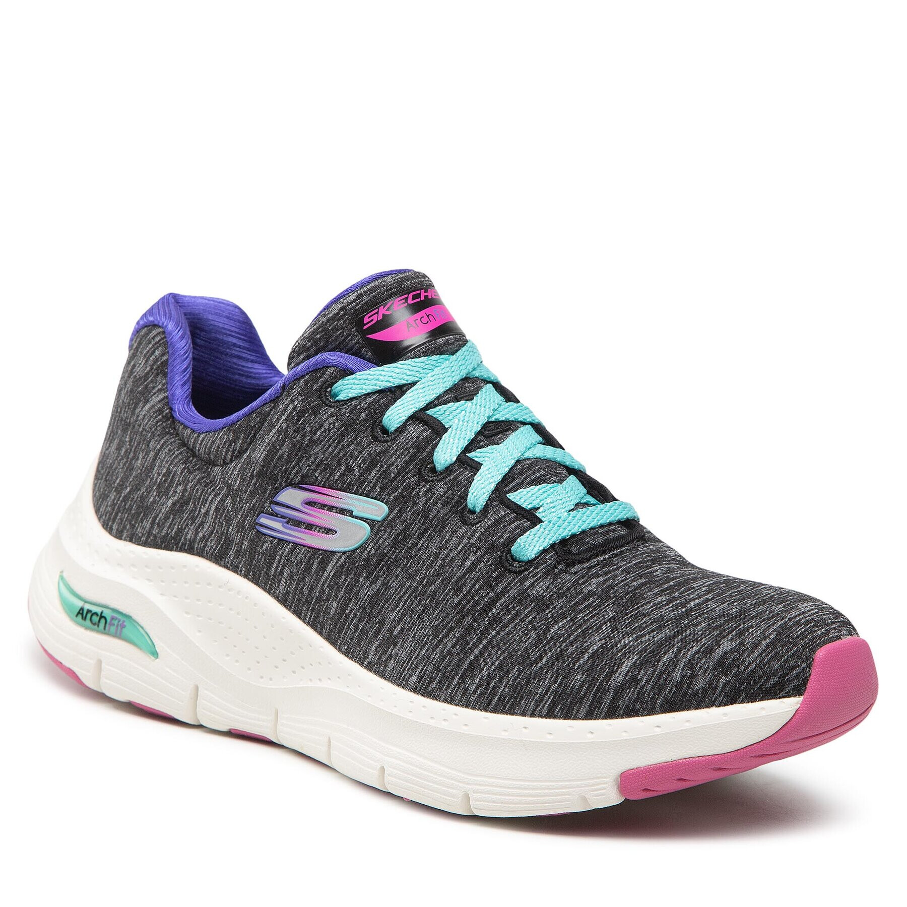 Skechers Sneakersy Pillow Walker 149165/BKMT Šedá - Pepit.cz