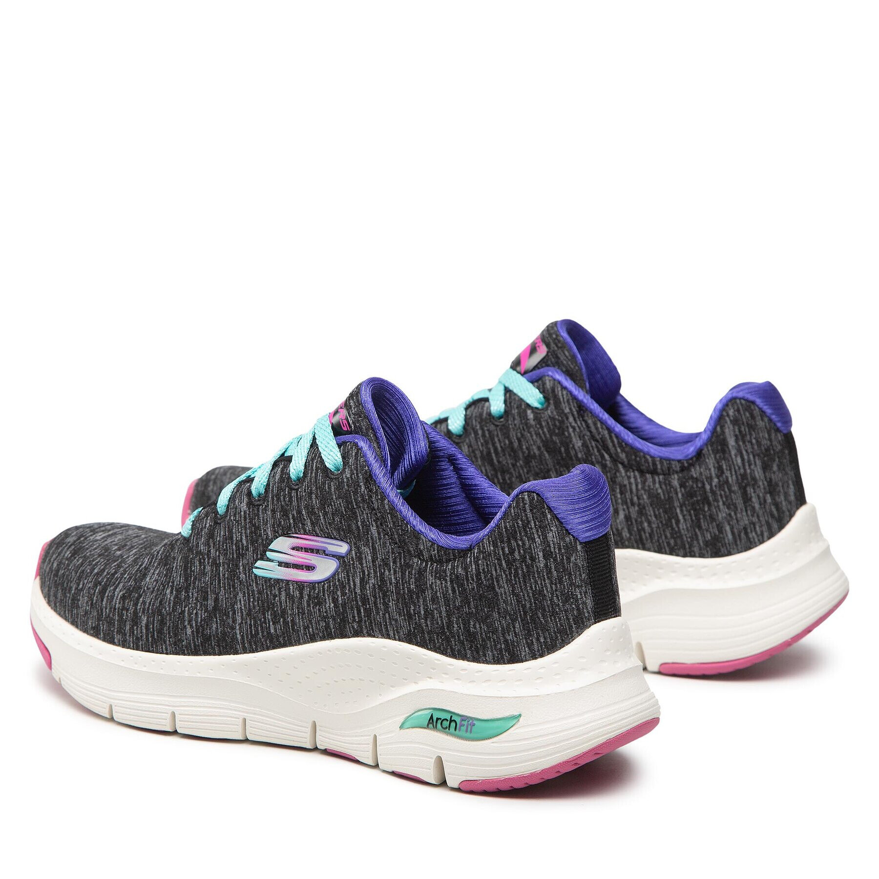 Skechers Sneakersy Pillow Walker 149165/BKMT Šedá - Pepit.cz