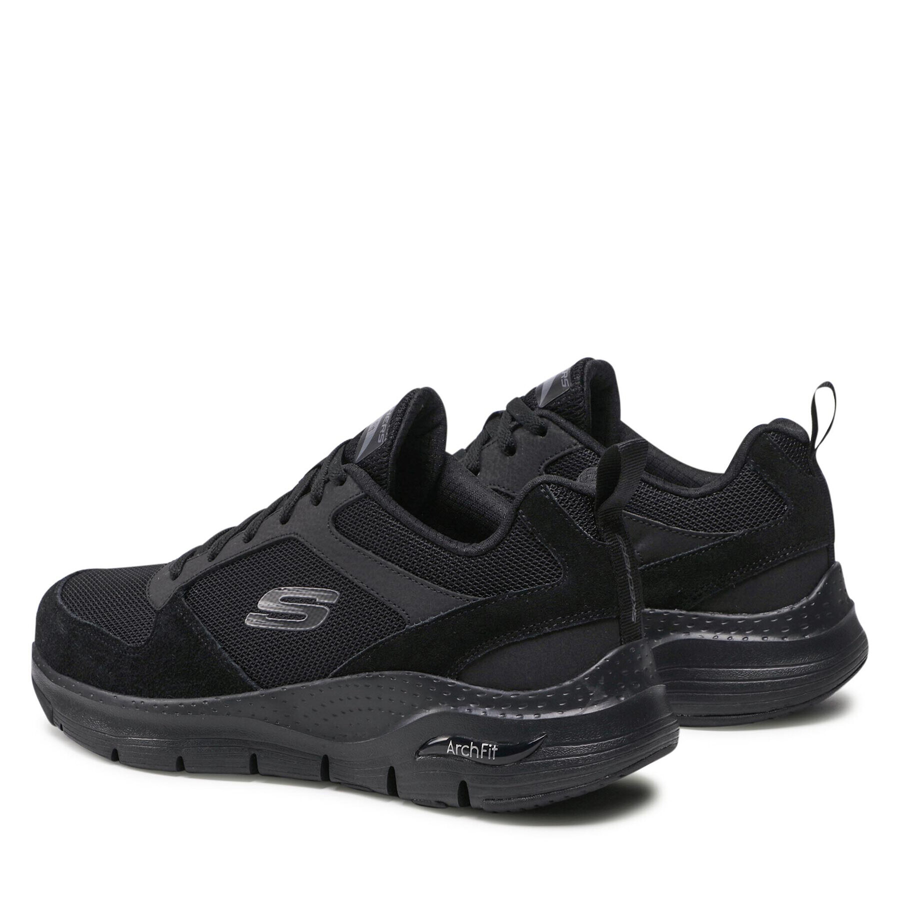 Skechers Sneakersy Servitica 232101/BBK Černá - Pepit.cz