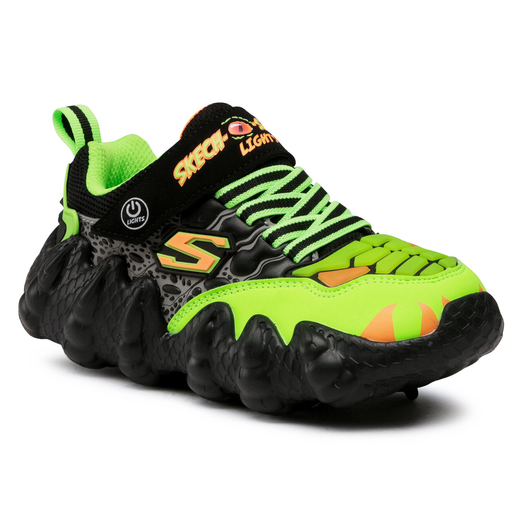 Skechers Sneakersy Skech-O-Saurus Lights 400110L/BKLM Zelená - Pepit.cz