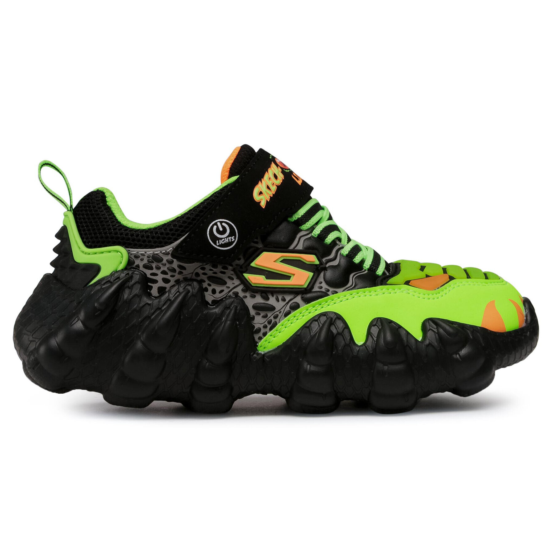 Skechers Sneakersy Skech-O-Saurus Lights 400110L/BKLM Zelená - Pepit.cz