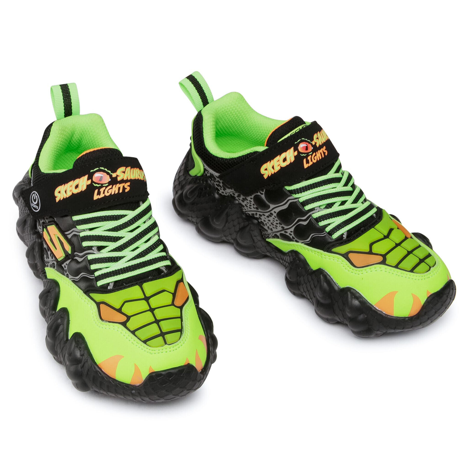 Skechers Sneakersy Skech-O-Saurus Lights 400110L/BKLM Zelená - Pepit.cz